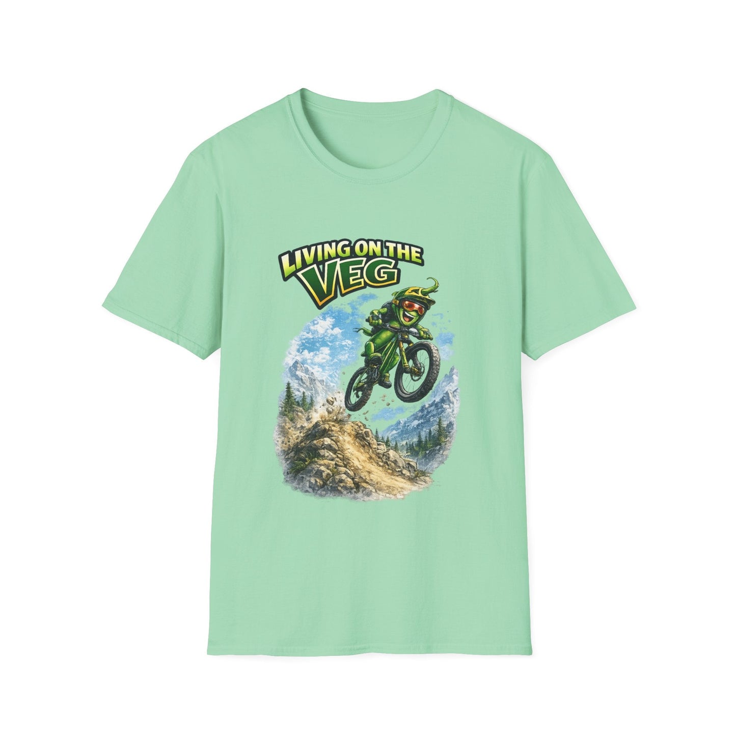 Mountain Biking Runner Bean T-Shirt - SJM Print Store
