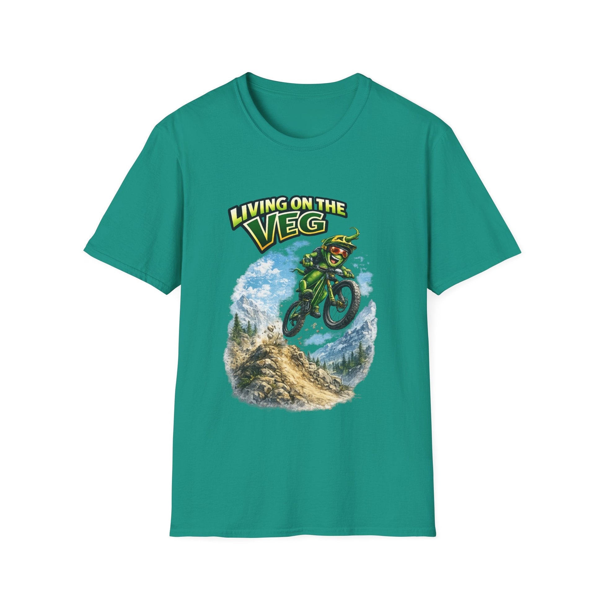 Mountain Biking Runner Bean T-Shirt - SJM Print Store