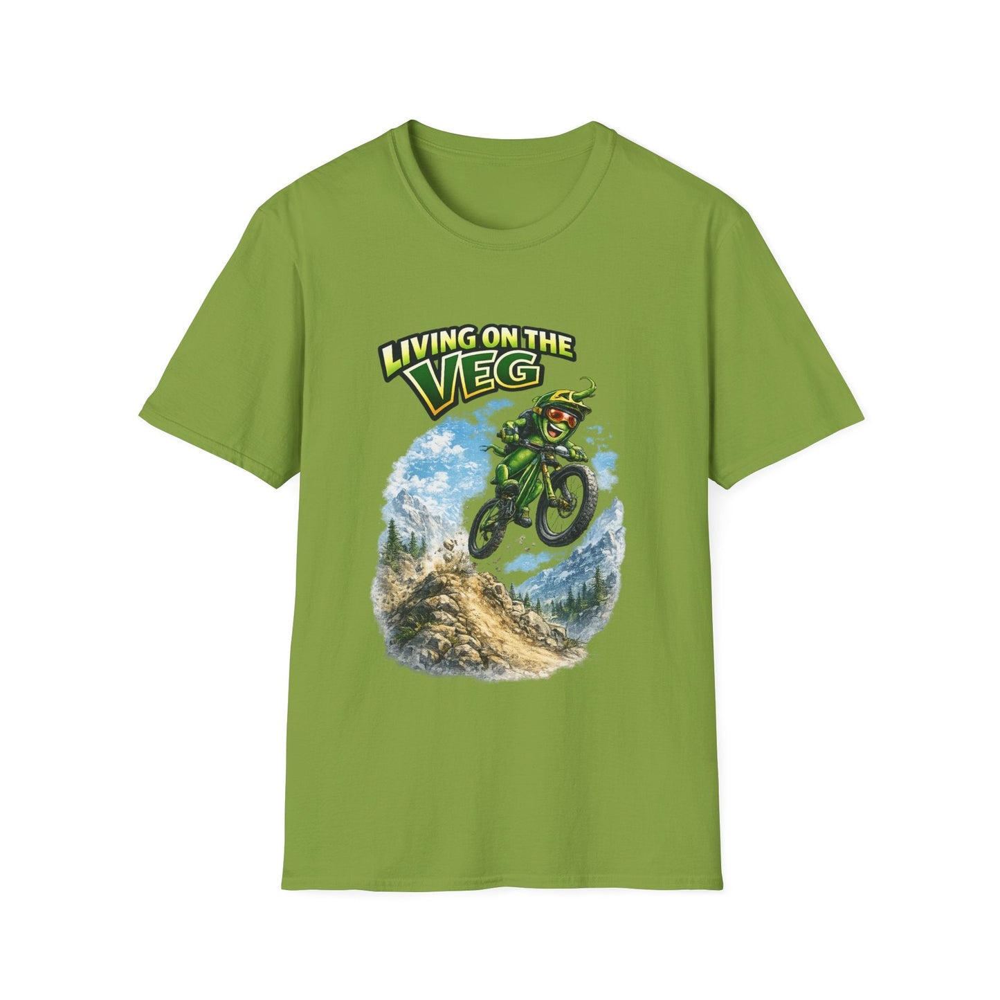 Mountain Biking Runner Bean T-Shirt - SJM Print Store