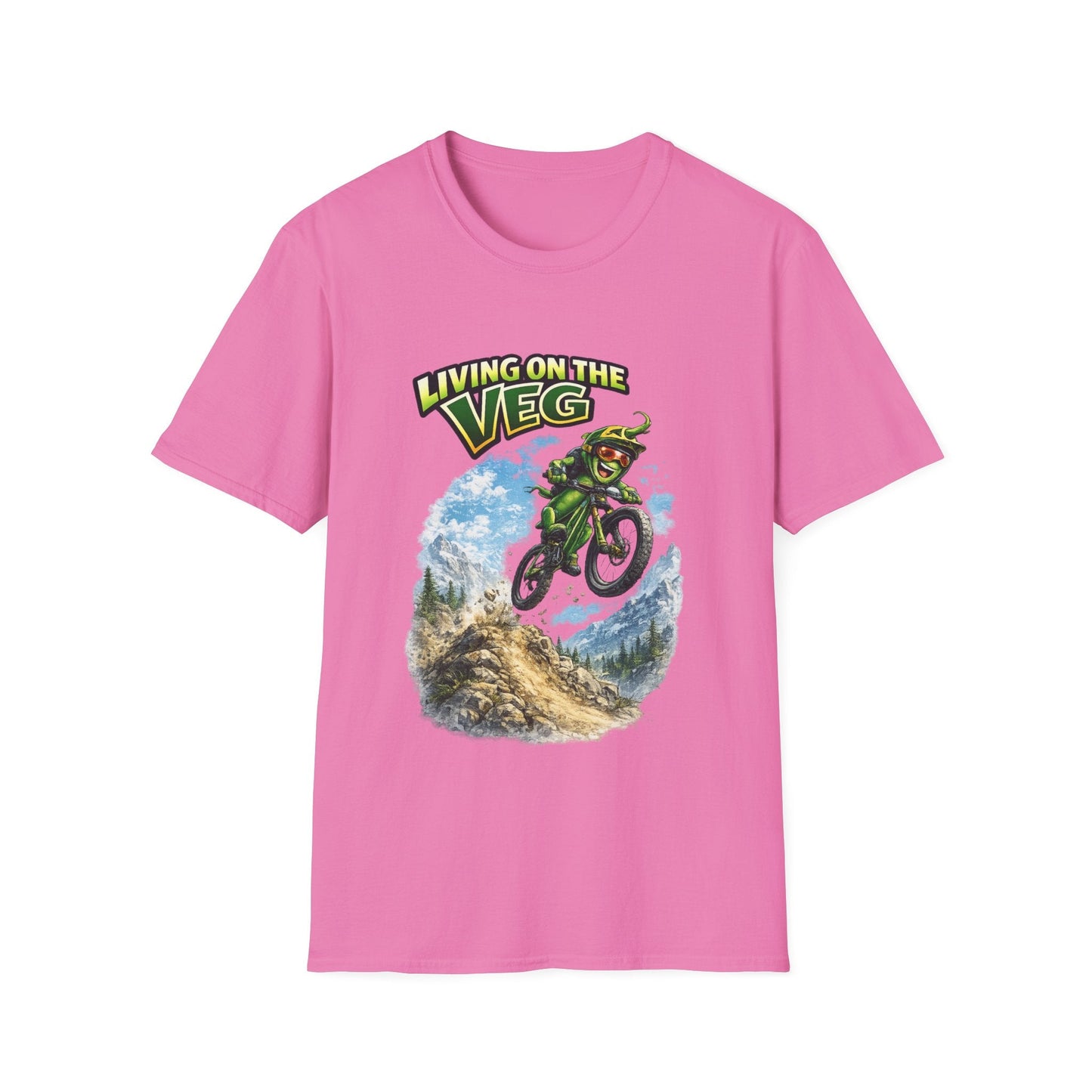 Mountain Biking Runner Bean T-Shirt - SJM Print Store