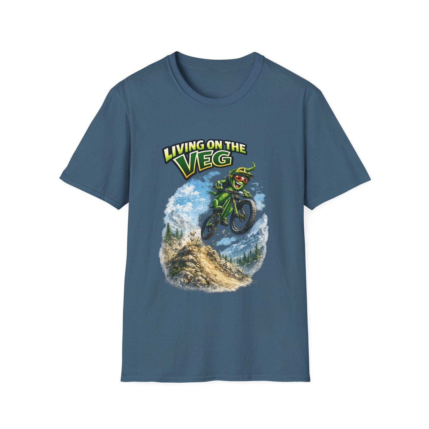 Mountain Biking Runner Bean T-Shirt - SJM Print Store
