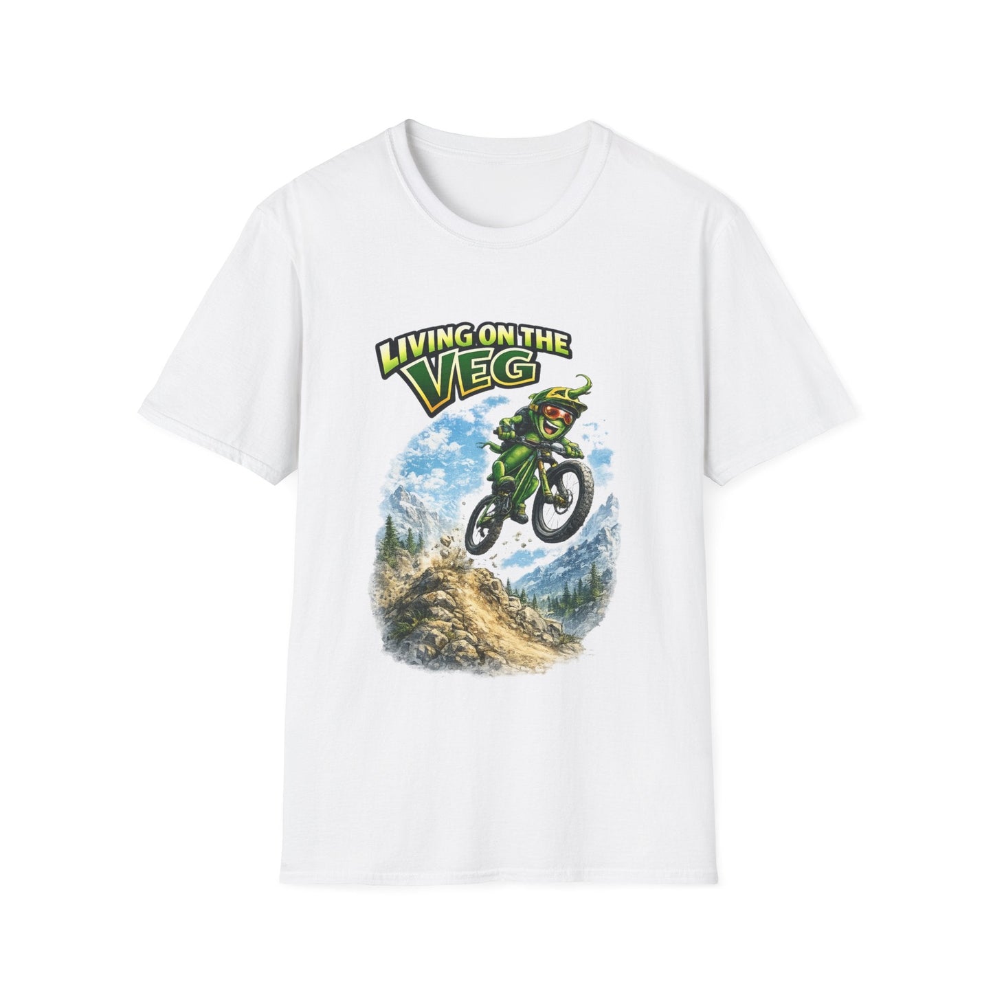 Mountain Biking Runner Bean T-Shirt - SJM Print Store