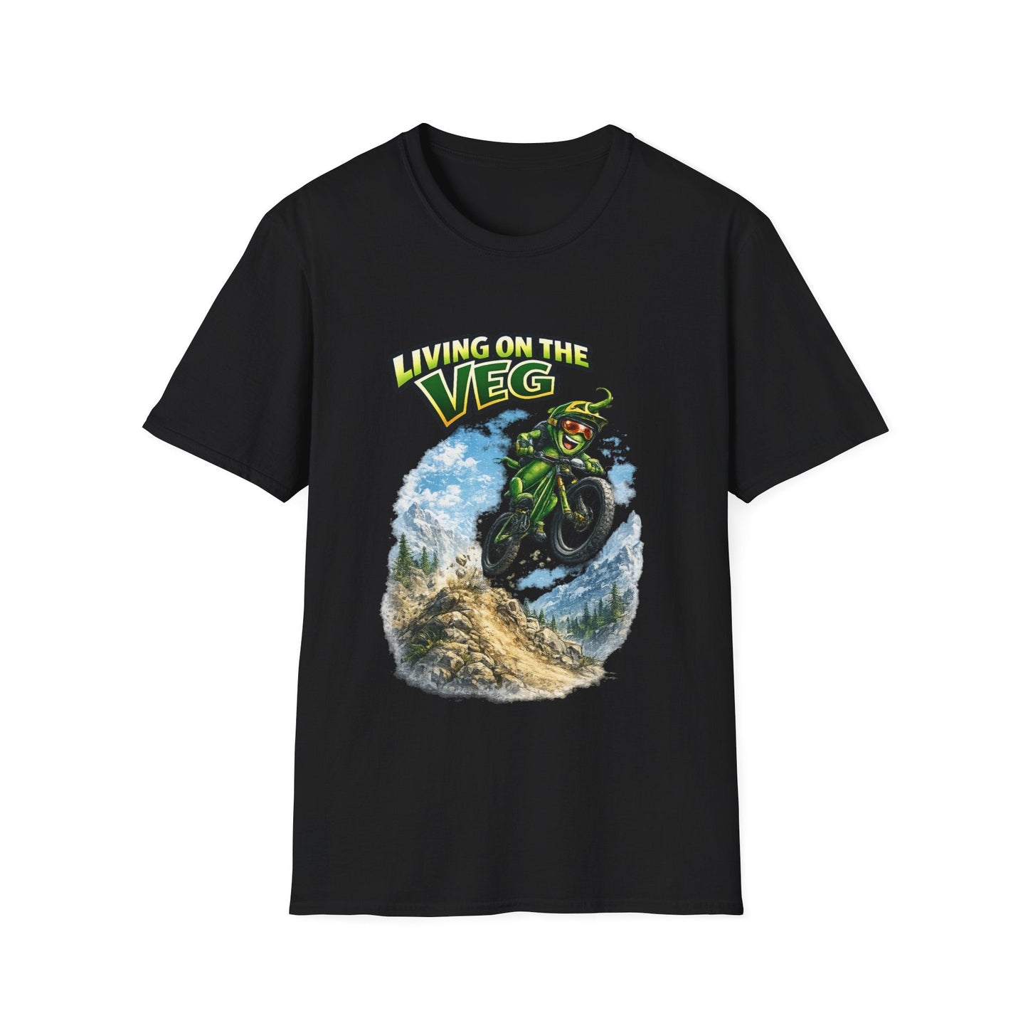 Mountain Biking Runner Bean T-Shirt - SJM Print Store