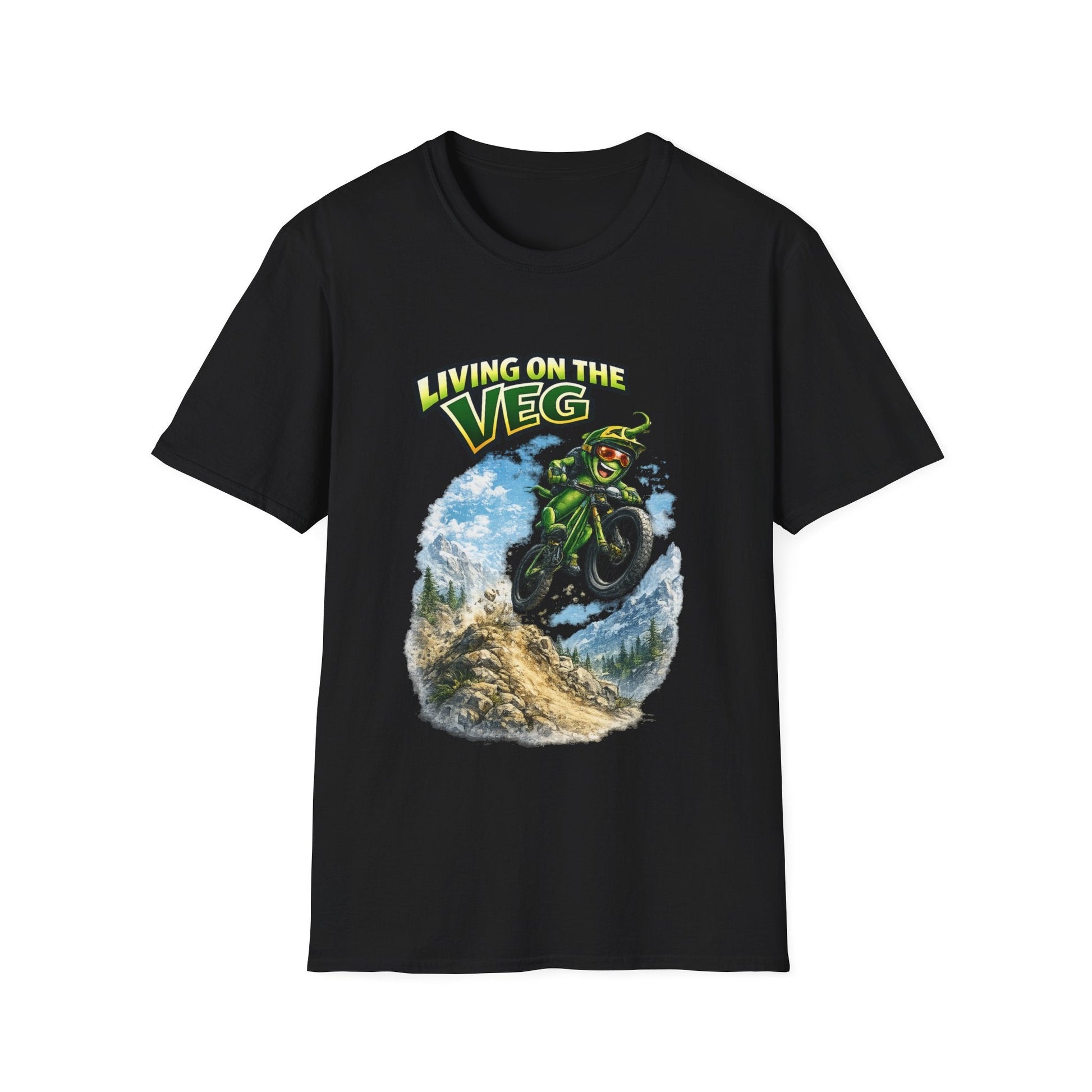 Mountain Biking Runner Bean T-Shirt - SJM Print Store