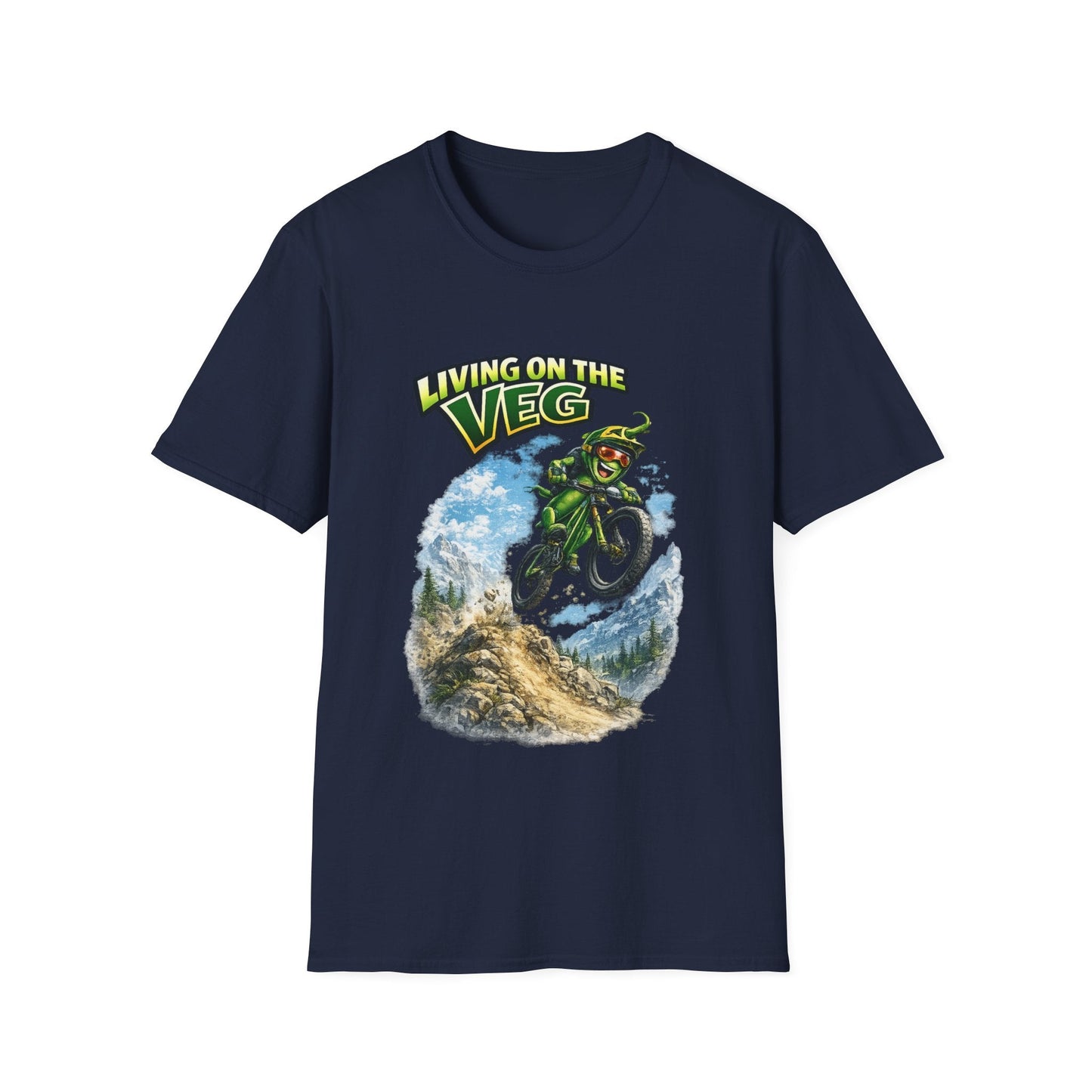 Mountain Biking Runner Bean T-Shirt - SJM Print Store
