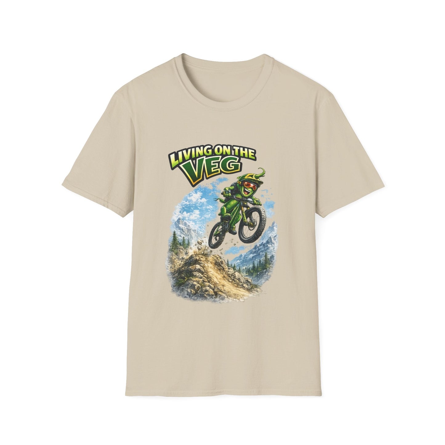Mountain Biking Runner Bean T-Shirt - SJM Print Store