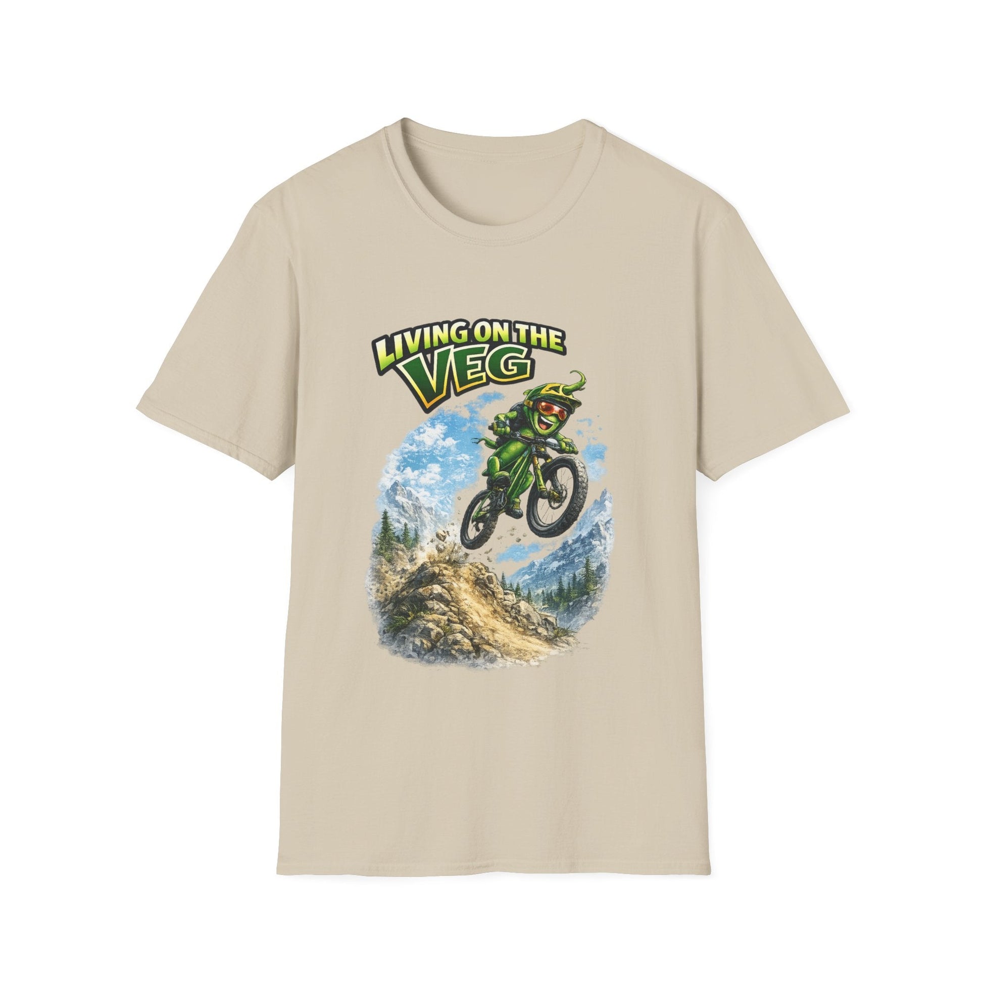Mountain Biking Runner Bean T-Shirt - SJM Print Store