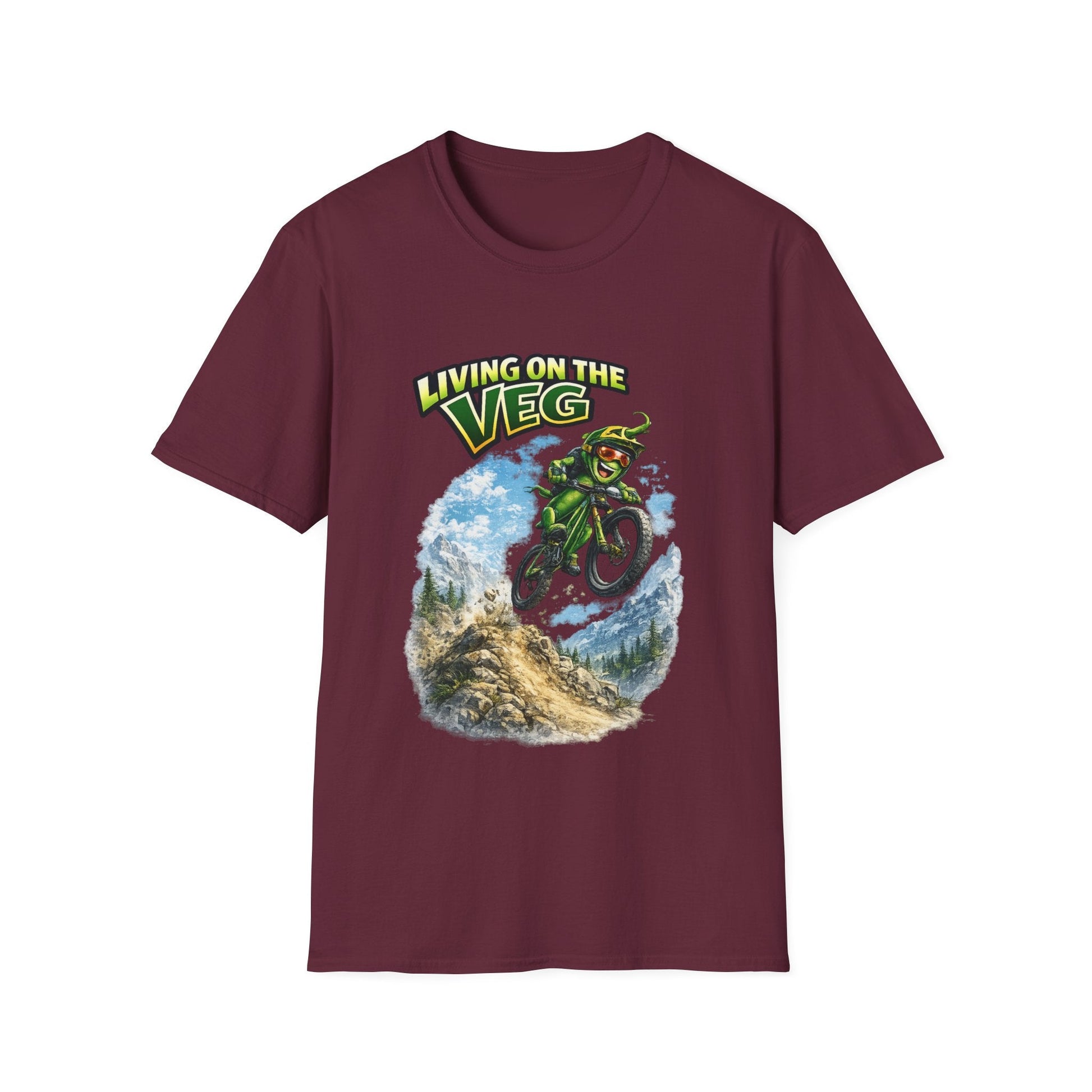 Mountain Biking Runner Bean T-Shirt - SJM Print Store