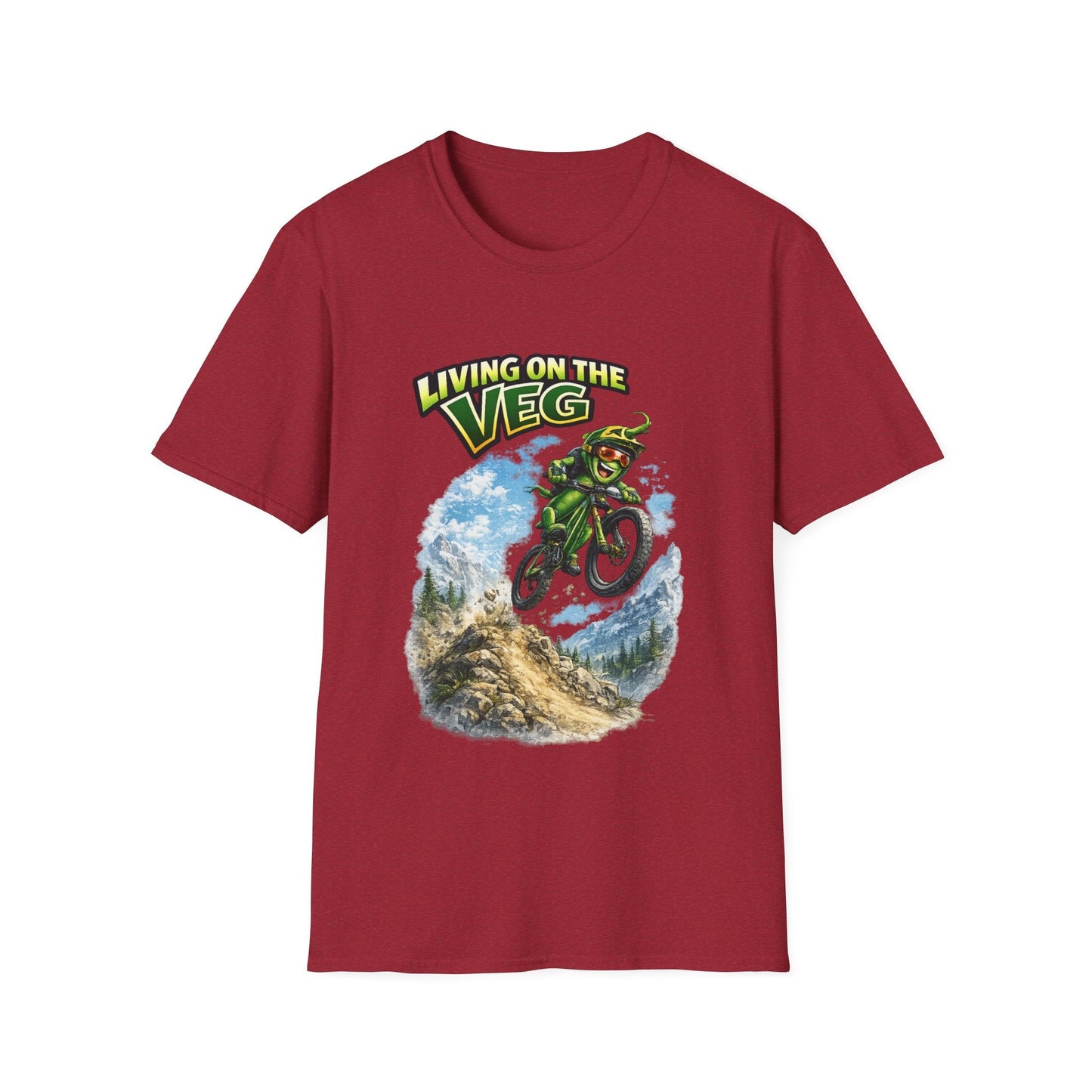 Mountain Biking Runner Bean T-Shirt - SJM Print Store