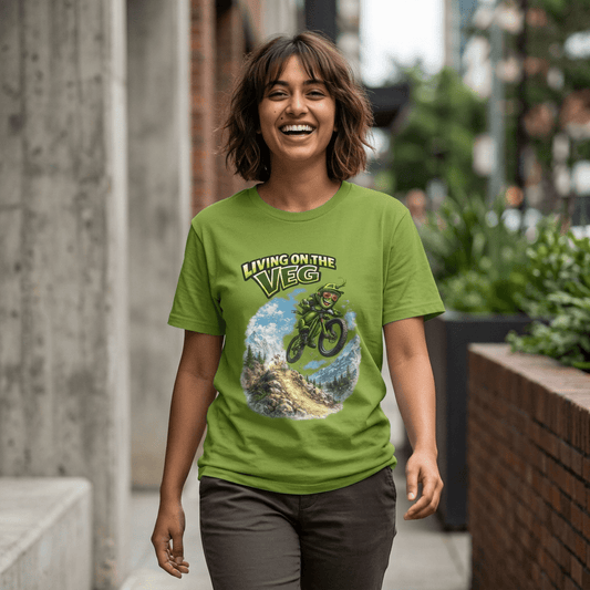Mountain Biking Runner Bean T-Shirt - SJM Print Store