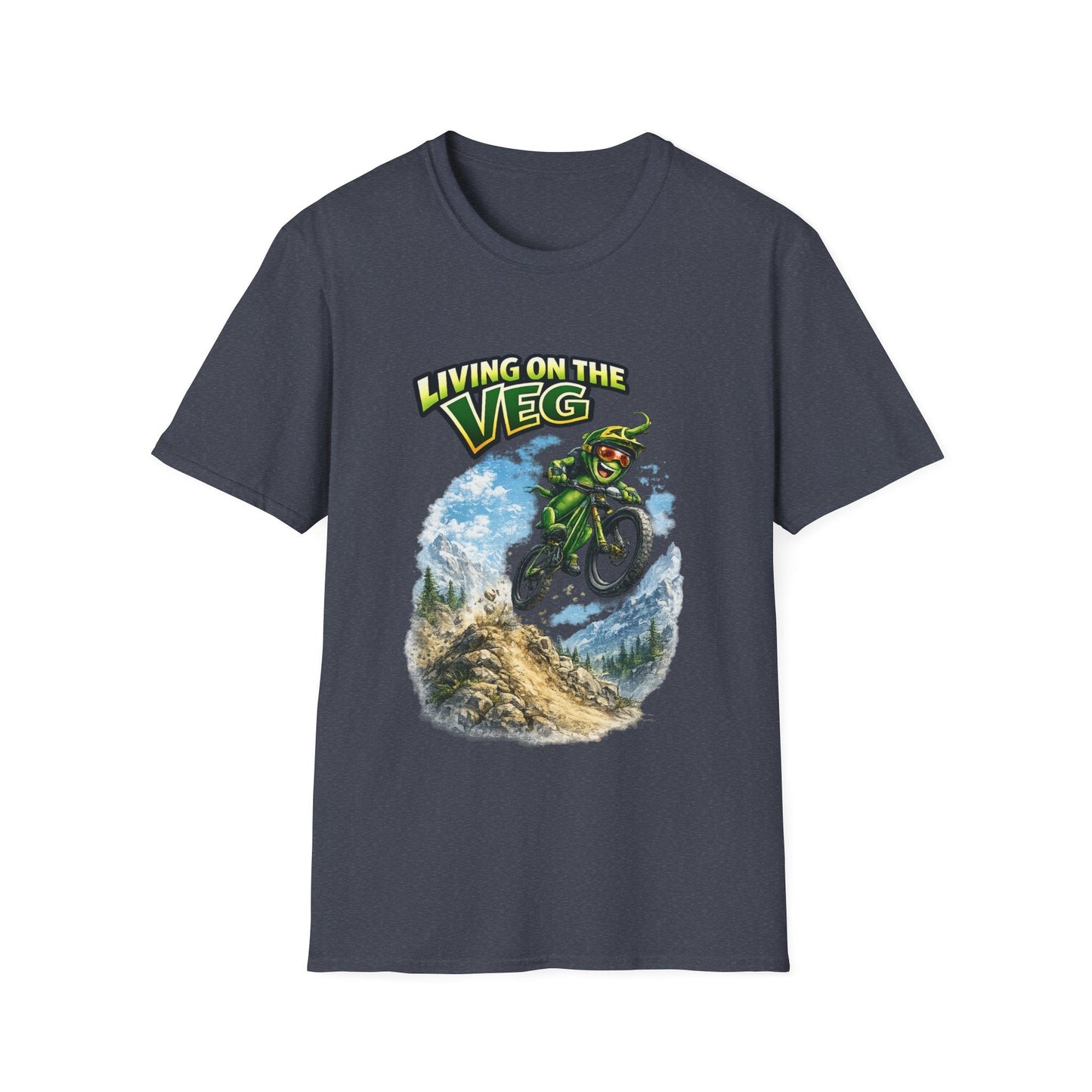 Mountain Biking Runner Bean T-Shirt - SJM Print Store