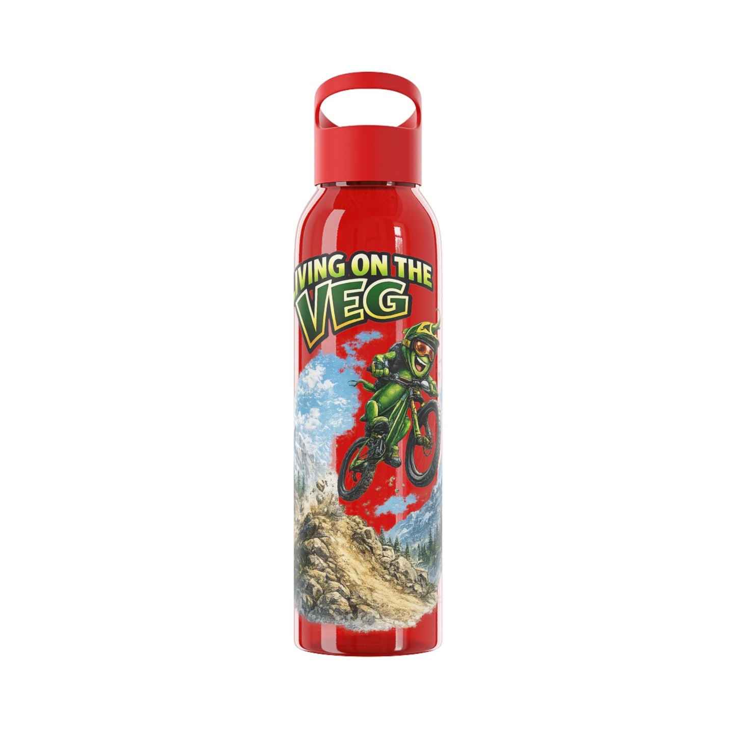 Mountain Biking Runner Bean Water Bottle - SJM Print Store