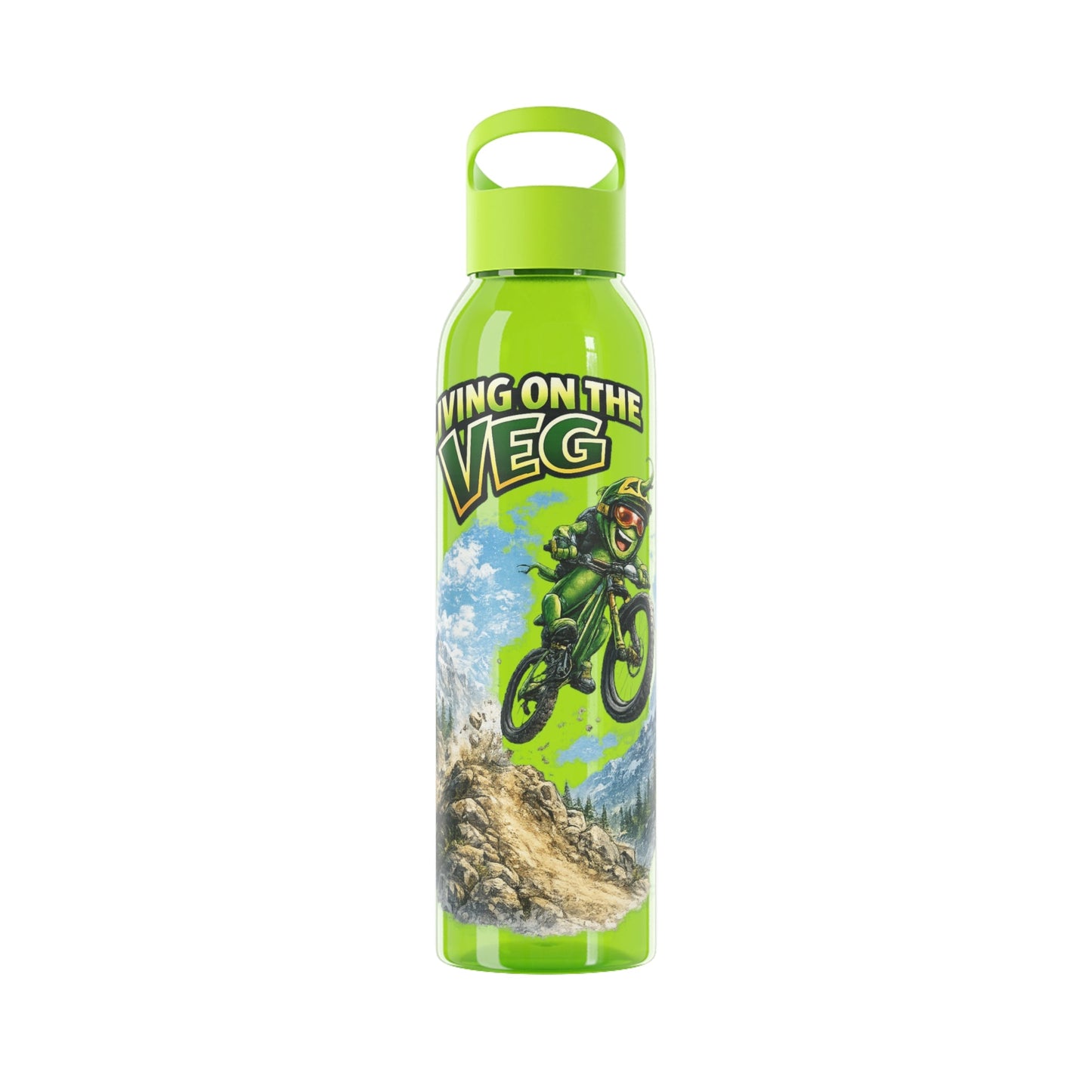 Mountain Biking Runner Bean Water Bottle - SJM Print Store