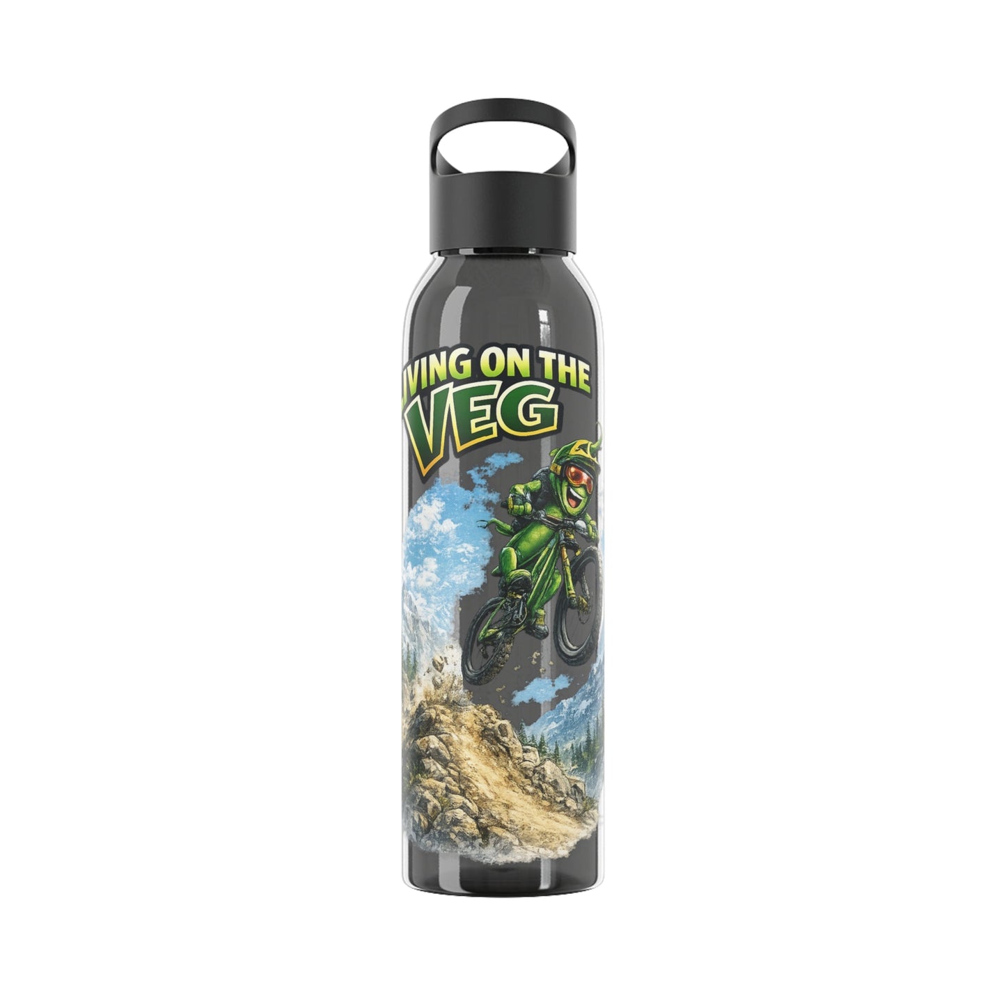 Mountain Biking Runner Bean Water Bottle - SJM Print Store
