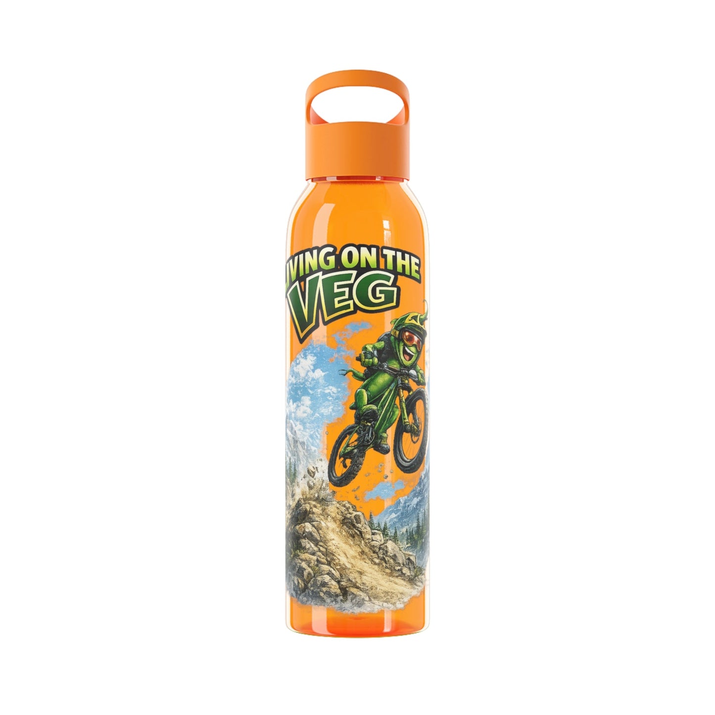 Mountain Biking Runner Bean Water Bottle - SJM Print Store