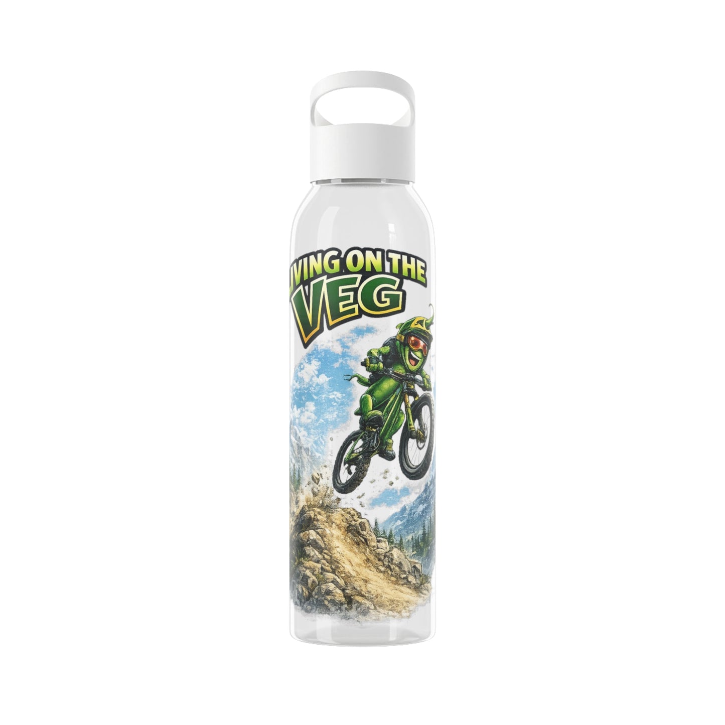 Mountain Biking Runner Bean Water Bottle - SJM Print Store