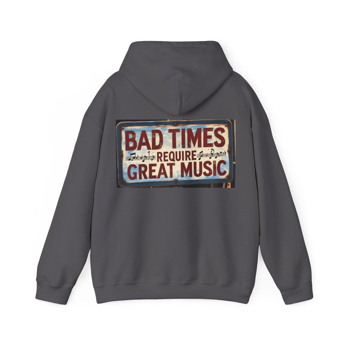 Music is the food of life Unisex Hooded Sweatshirt | Perfect Gift for Her or Him, Music Lovers, Birthdays, Christmas, Concerts, Cozy Wear, Relaxation - SJM Print Store