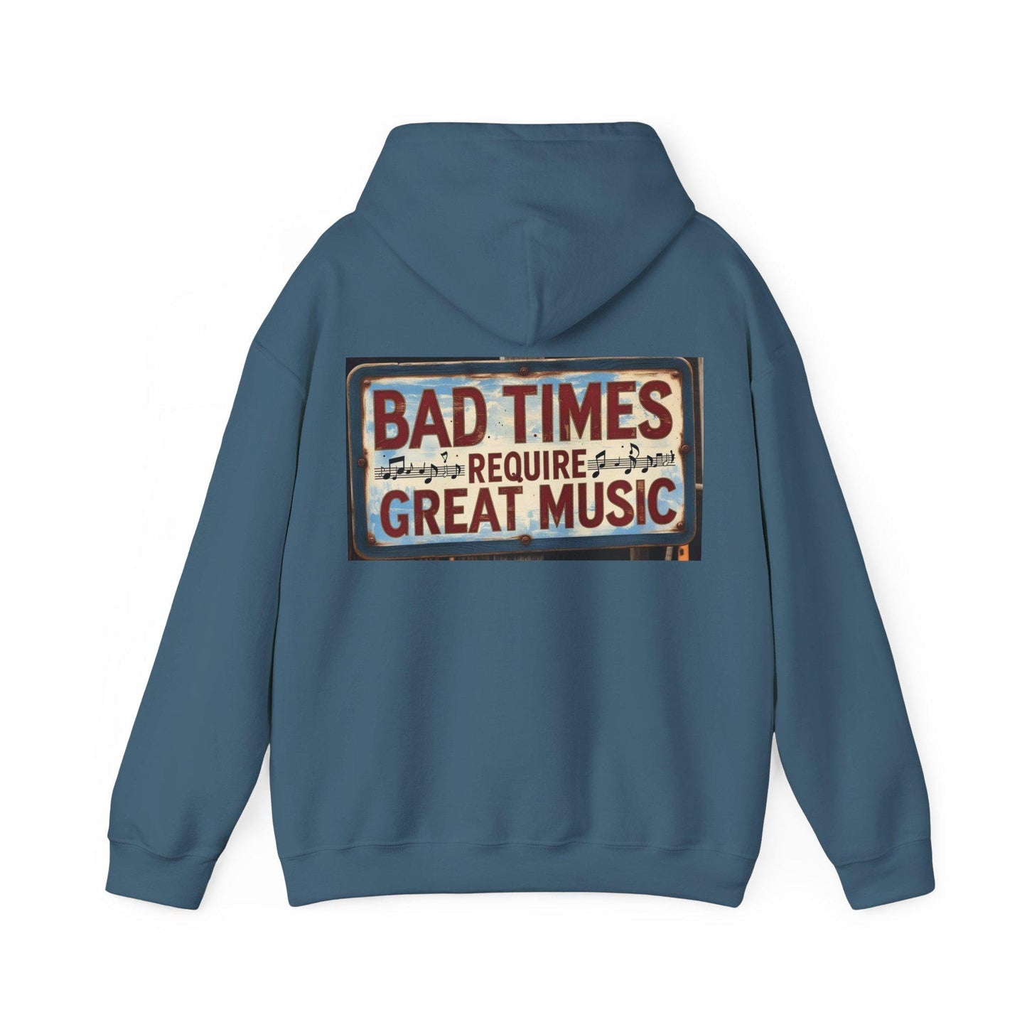Music is the food of life Unisex Hooded Sweatshirt | Perfect Gift for Her or Him, Music Lovers, Birthdays, Christmas, Concerts, Cozy Wear, Relaxation - SJM Print Store