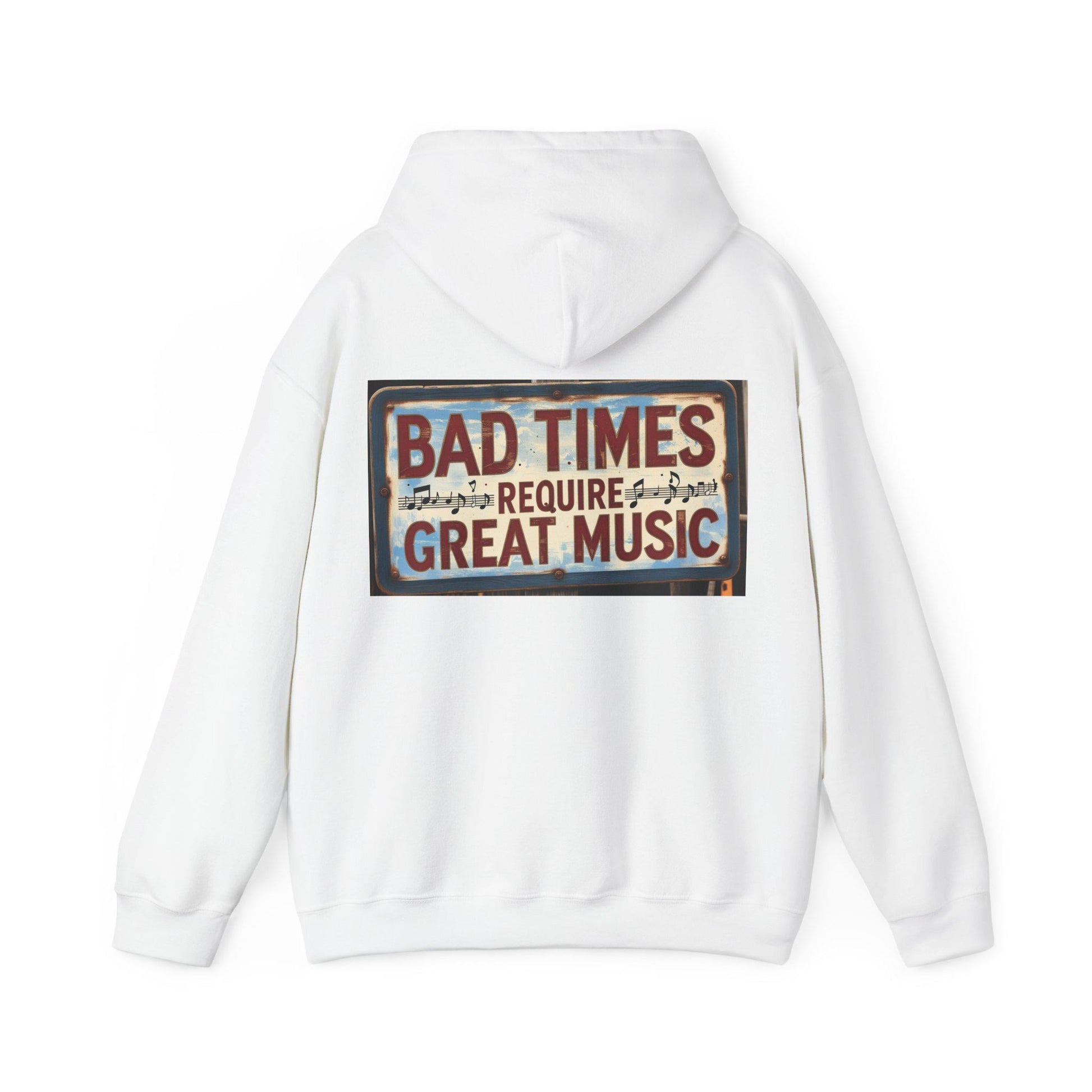 Music is the food of life Unisex Hooded Sweatshirt | Perfect Gift for Her or Him, Music Lovers, Birthdays, Christmas, Concerts, Cozy Wear, Relaxation - SJM Print Store