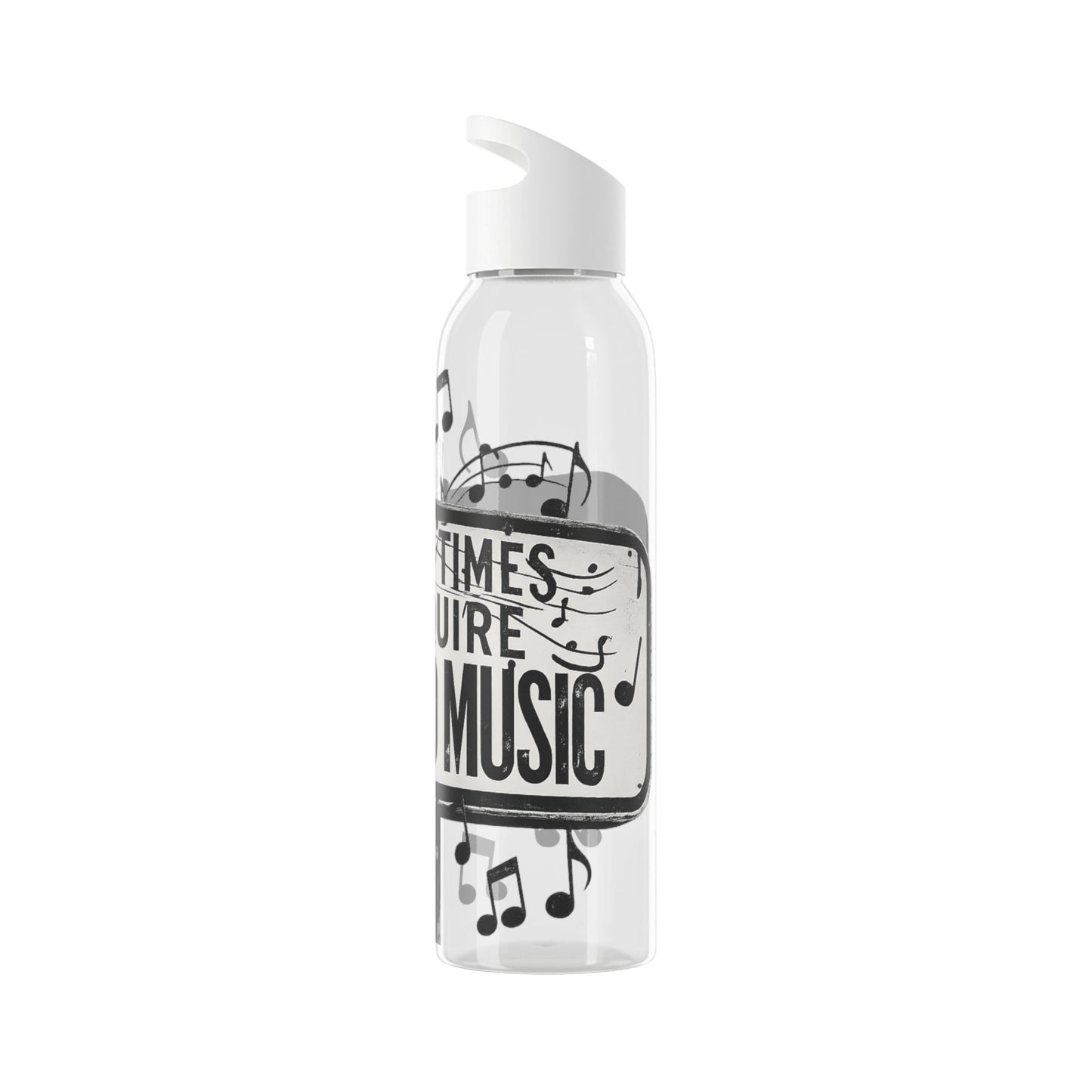 Music Water Bottle Bad Times Require Good Music Re useable Bottle - SJM Print Store