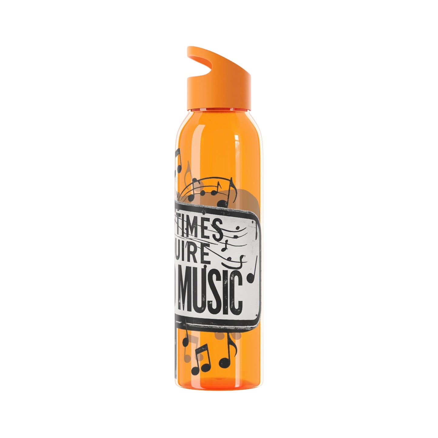Music Water Bottle Bad Times Require Good Music Re useable Bottle - SJM Print Store