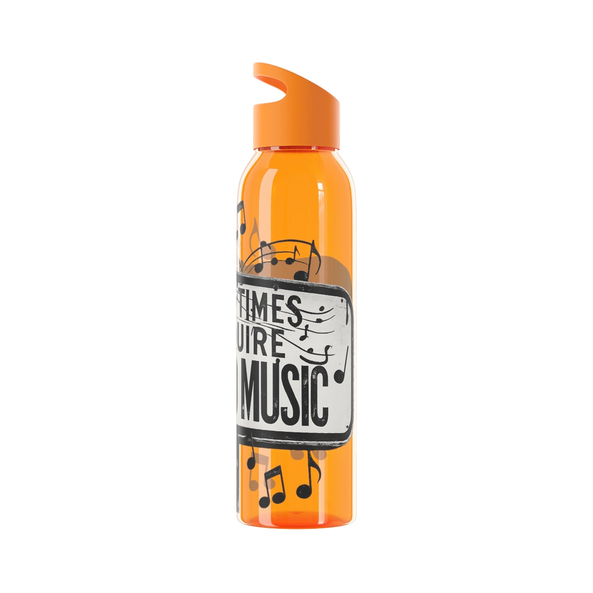 Music Water Bottle Bad Times Require Good Music Re useable Bottle - SJM Print Store