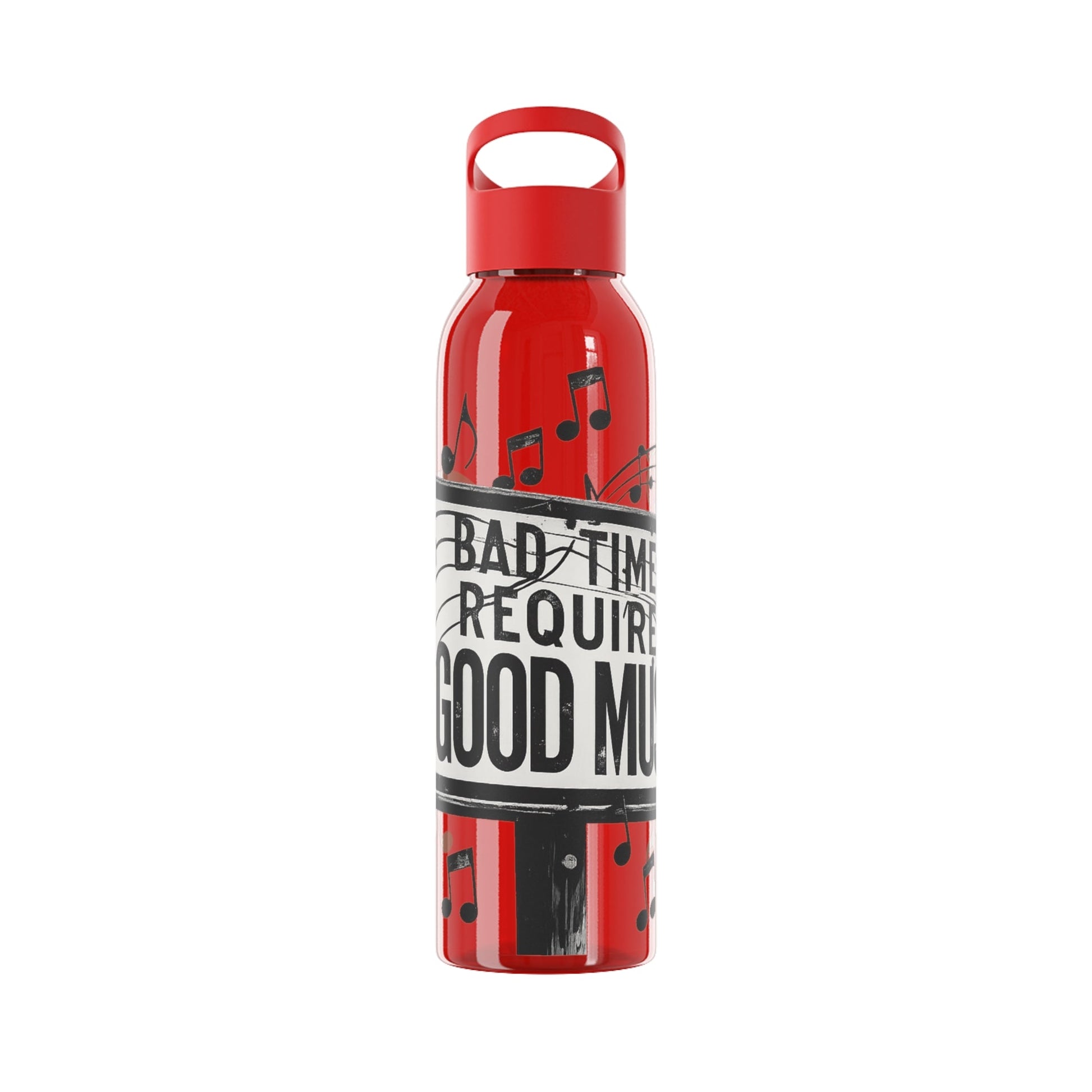 Music Water Bottle Bad Times Require Good Music Re useable Bottle - SJM Print Store