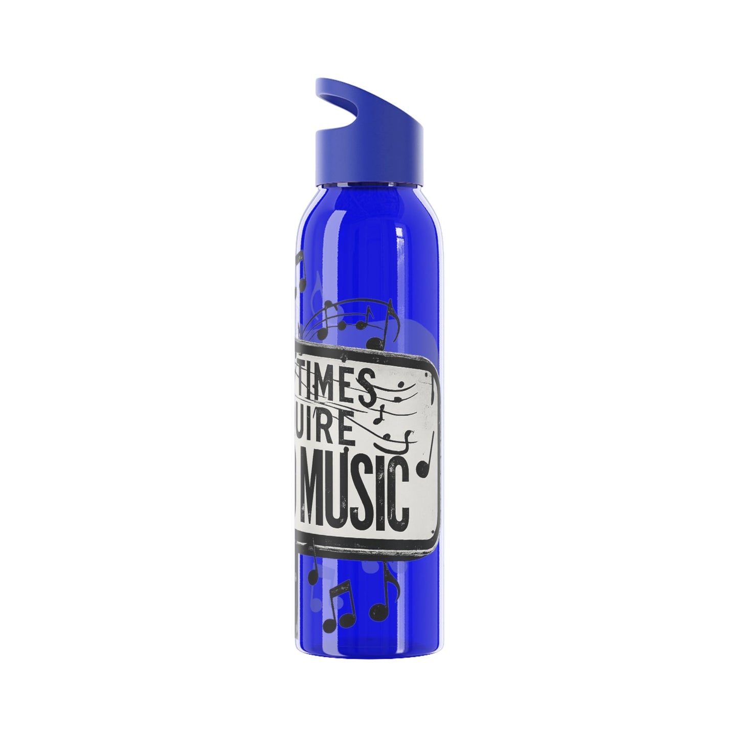 Music Water Bottle Bad Times Require Good Music Re useable Bottle - SJM Print Store