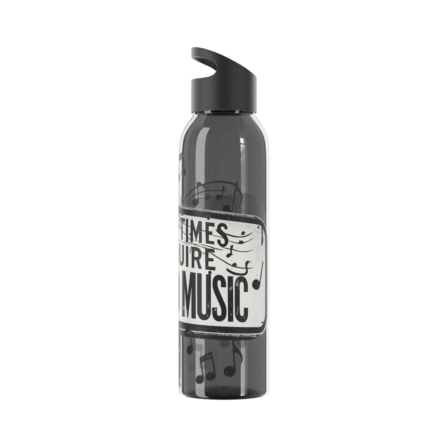 Music Water Bottle Bad Times Require Good Music Re useable Bottle - SJM Print Store