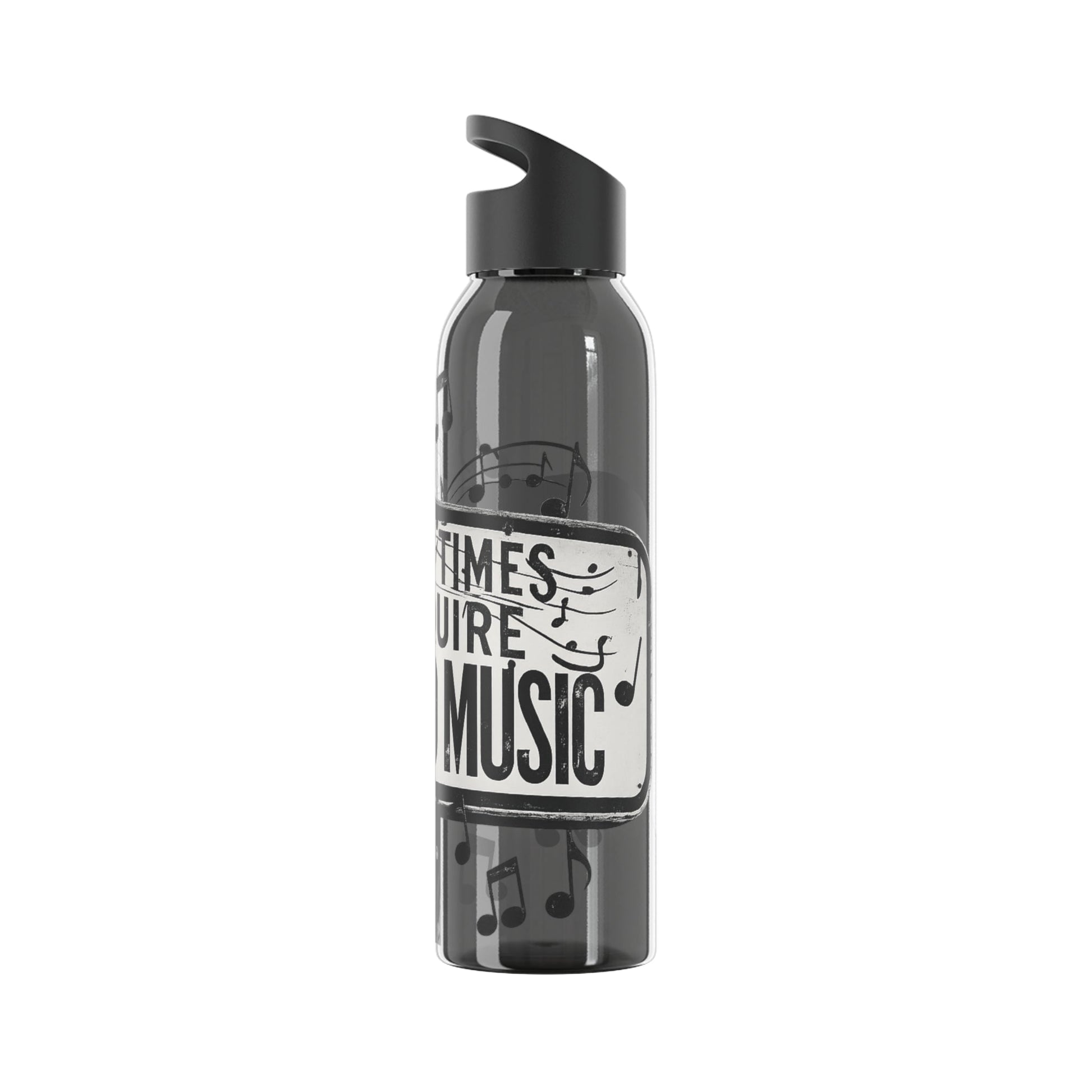 Music Water Bottle Bad Times Require Good Music Re useable Bottle - SJM Print Store