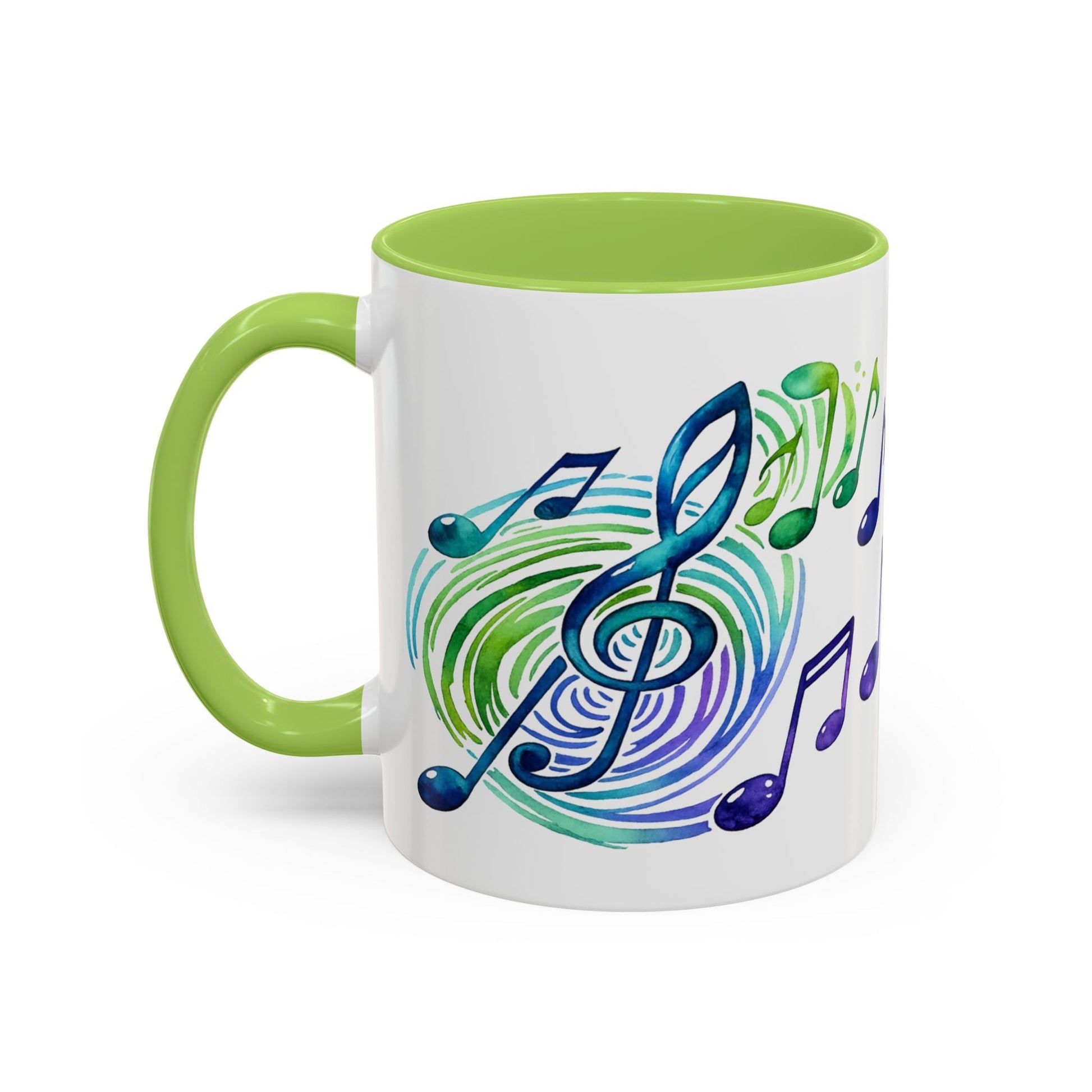 Musical Notes Accent Coffee Mug | Music Lover Mug | Gift for Singers, Musicians & Music Fans | Ceramic Accent Mug - SJM Print Store