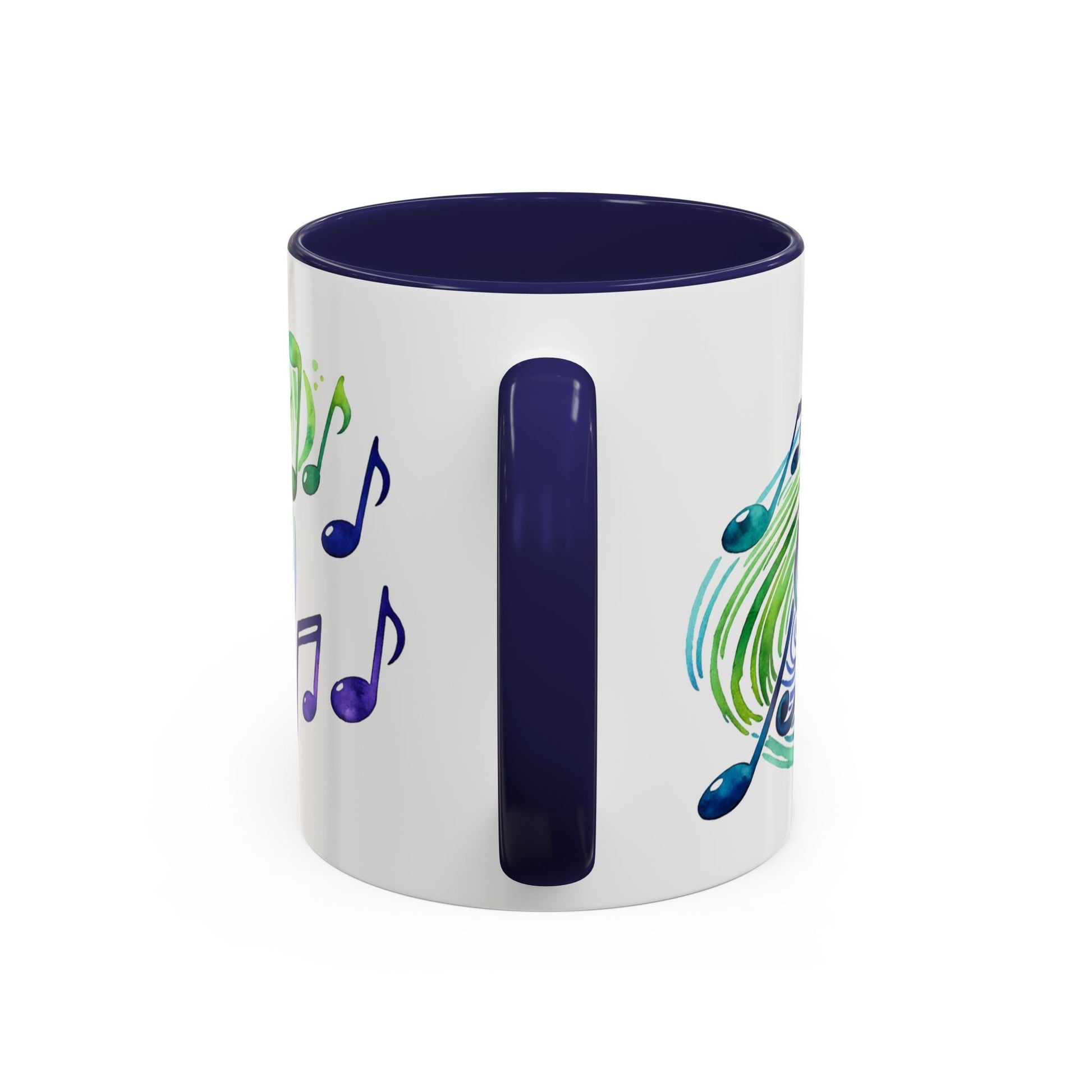 Musical Notes Accent Coffee Mug | Music Lover Mug | Gift for Singers, Musicians & Music Fans | Ceramic Accent Mug - SJM Print Store