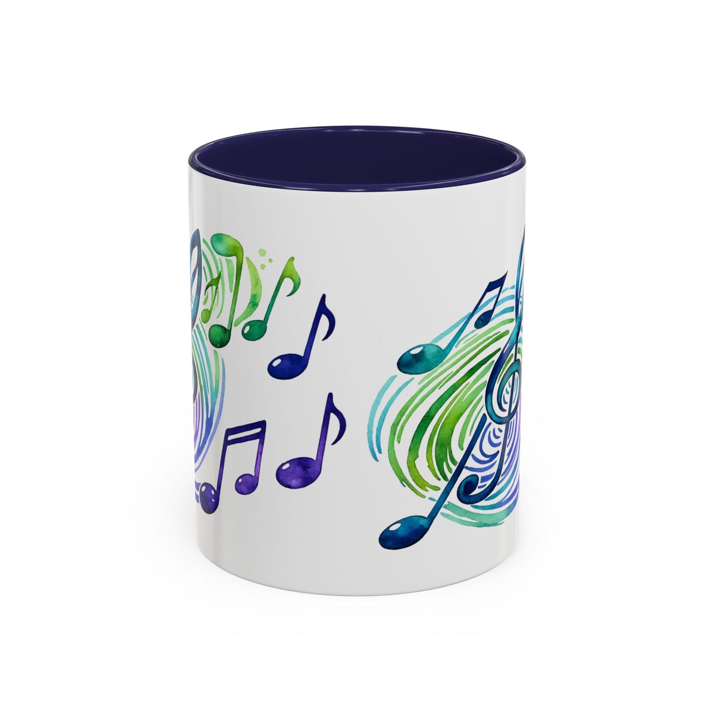 Musical Notes Accent Coffee Mug | Music Lover Mug | Gift for Singers, Musicians & Music Fans | Ceramic Accent Mug - SJM Print Store