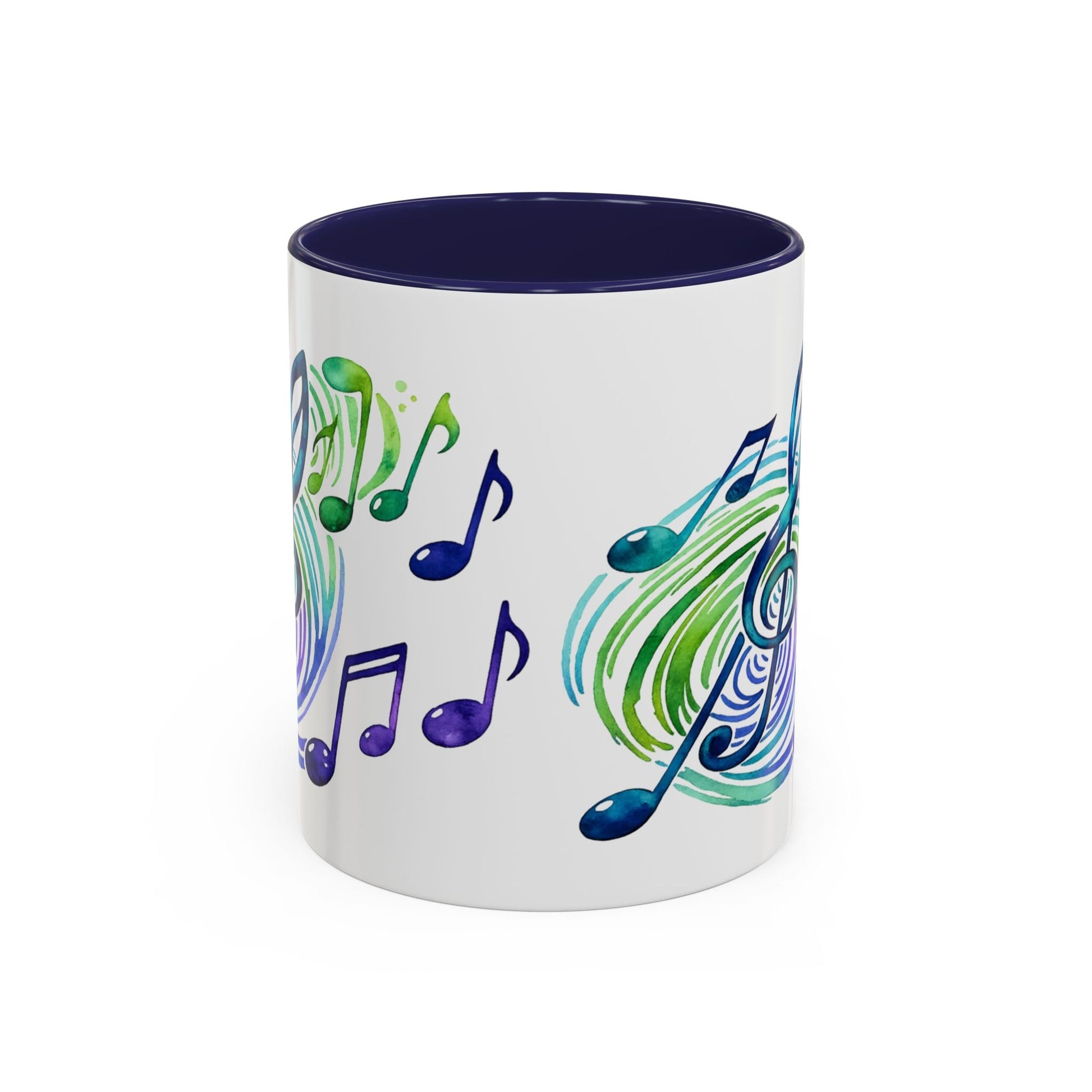 Musical Notes Accent Coffee Mug | Music Lover Mug | Gift for Singers, Musicians & Music Fans | Ceramic Accent Mug - SJM Print Store
