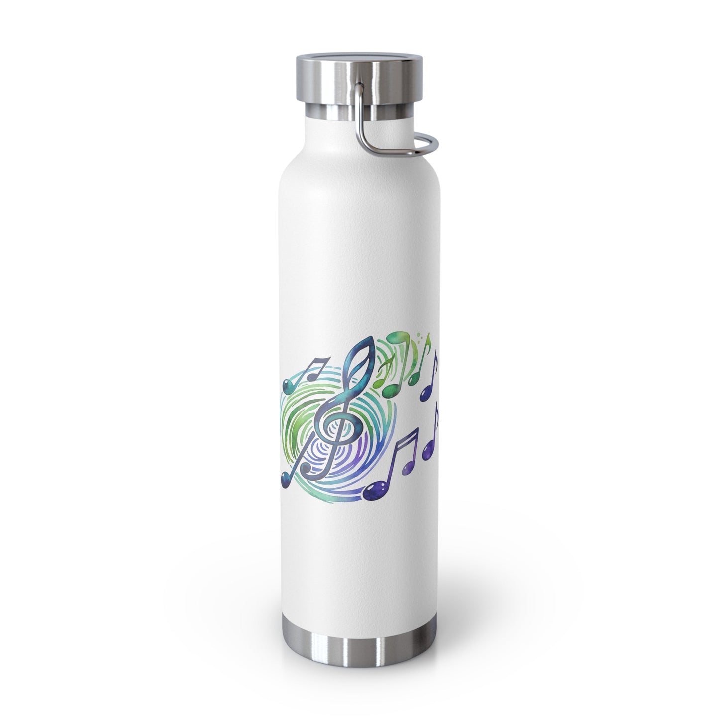 Musical Notes Insulated Flask | Stainless Steel Water Bottle | Music Lover Gift | Vacuum Flask for Singers, Musicians & Music Fans - SJM Print Store
