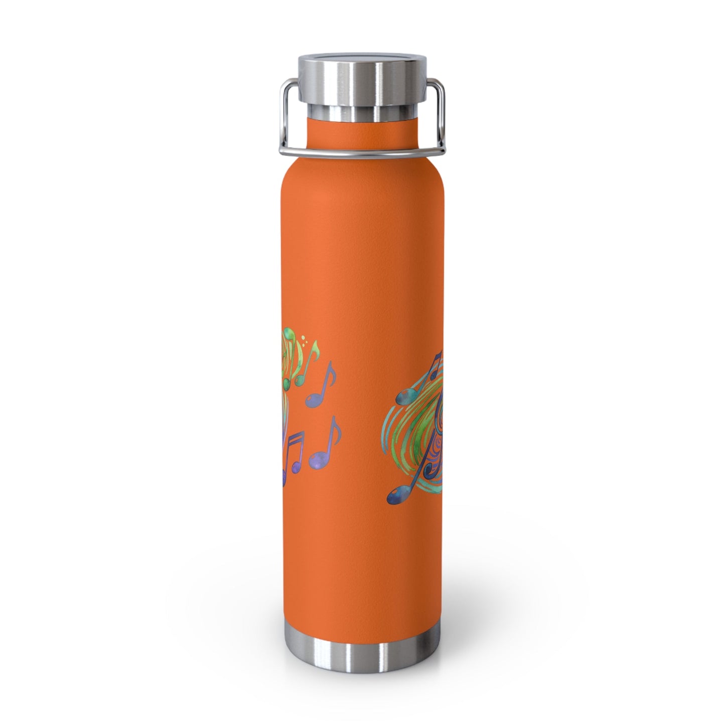Musical Notes Insulated Flask | Stainless Steel Water Bottle | Music Lover Gift | Vacuum Flask for Singers, Musicians & Music Fans - SJM Print Store