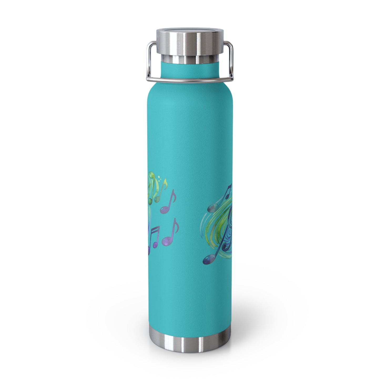 Musical Notes Insulated Flask | Stainless Steel Water Bottle | Music Lover Gift | Vacuum Flask for Singers, Musicians & Music Fans - SJM Print Store
