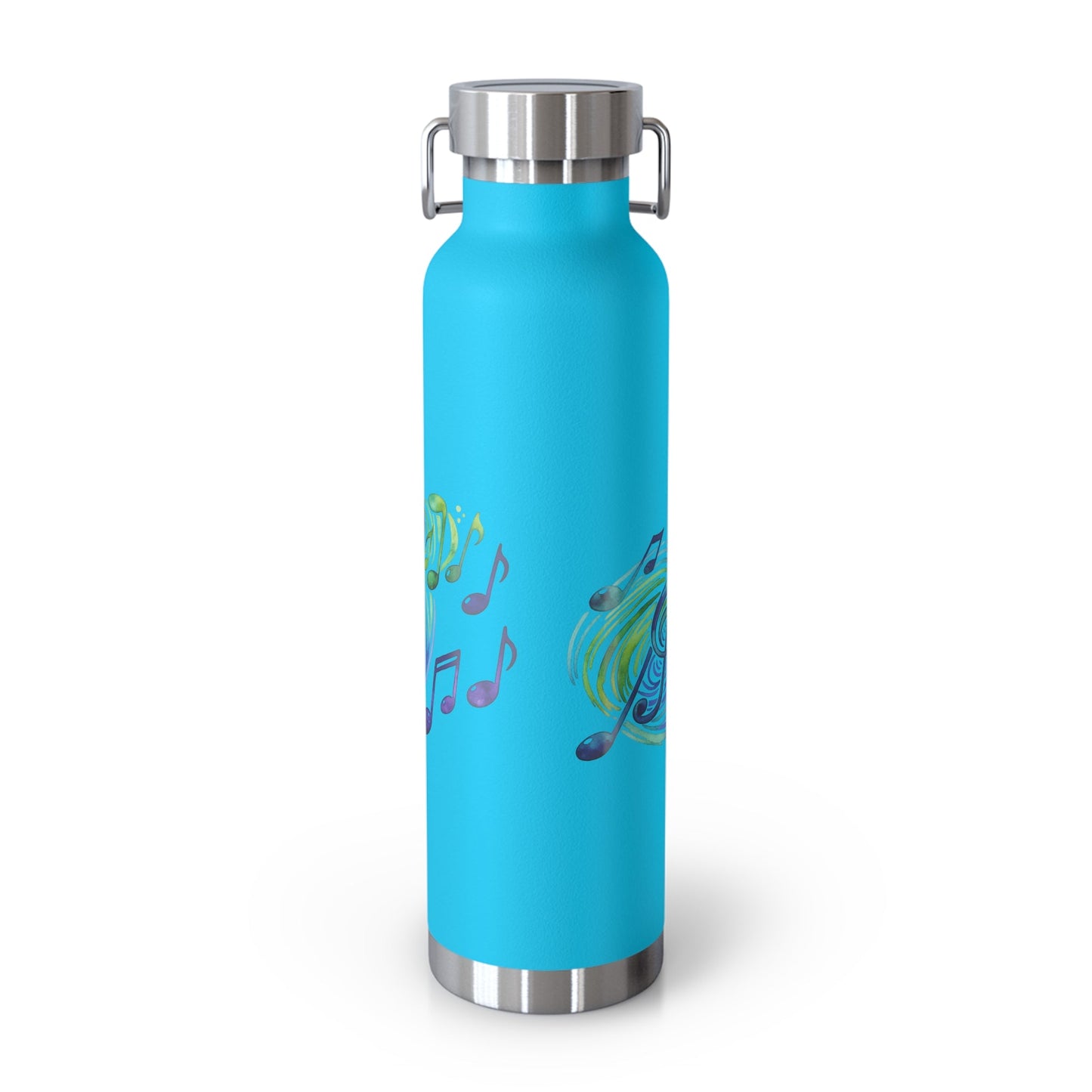 Musical Notes Insulated Flask | Stainless Steel Water Bottle | Music Lover Gift | Vacuum Flask for Singers, Musicians & Music Fans - SJM Print Store