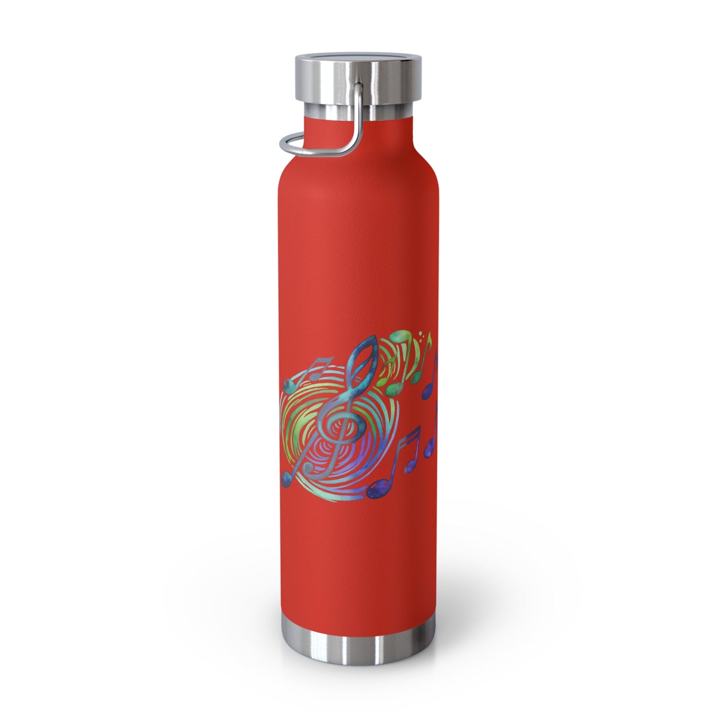 Musical Notes Insulated Flask | Stainless Steel Water Bottle | Music Lover Gift | Vacuum Flask for Singers, Musicians & Music Fans - SJM Print Store