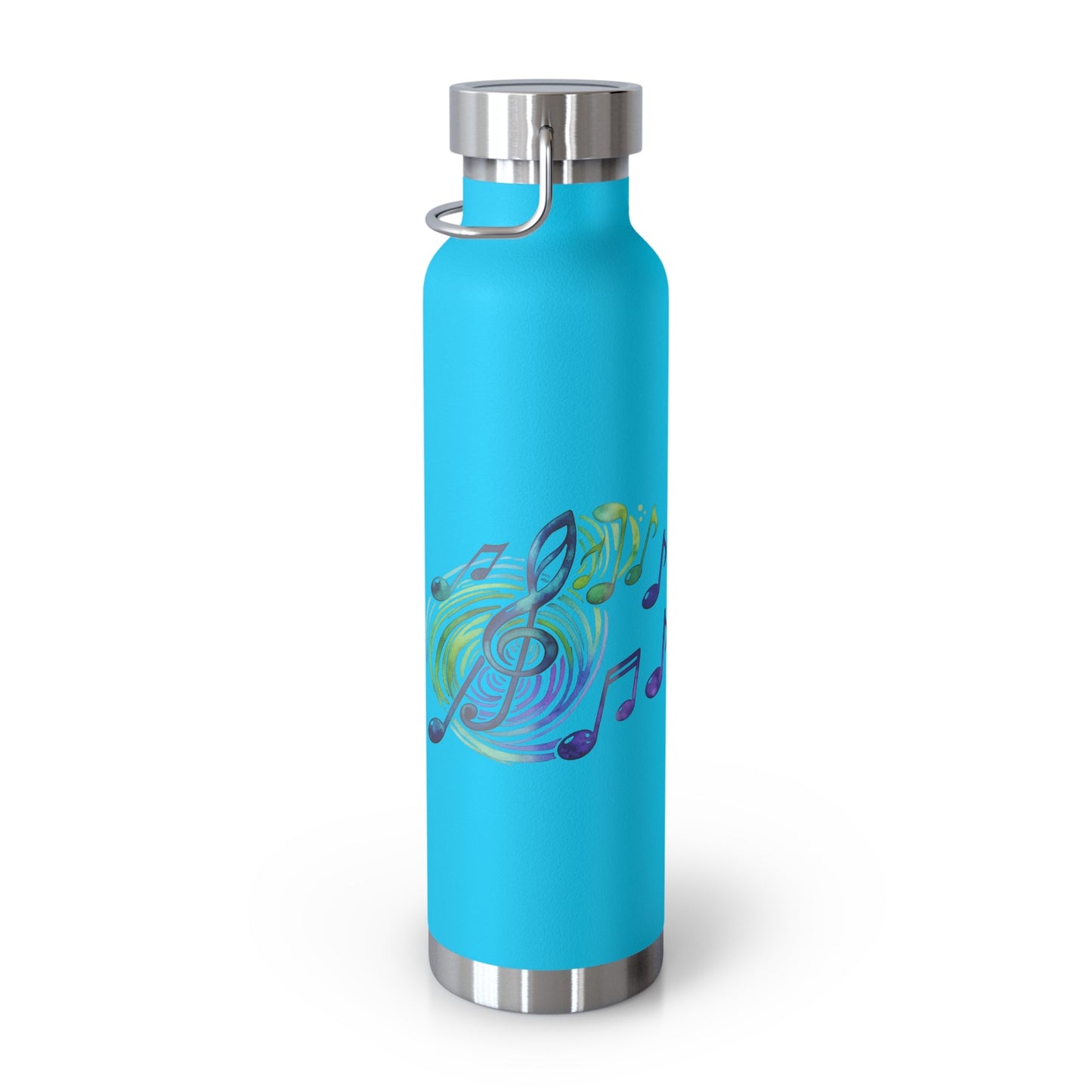Musical Notes Insulated Flask | Stainless Steel Water Bottle | Music Lover Gift | Vacuum Flask for Singers, Musicians & Music Fans - SJM Print Store