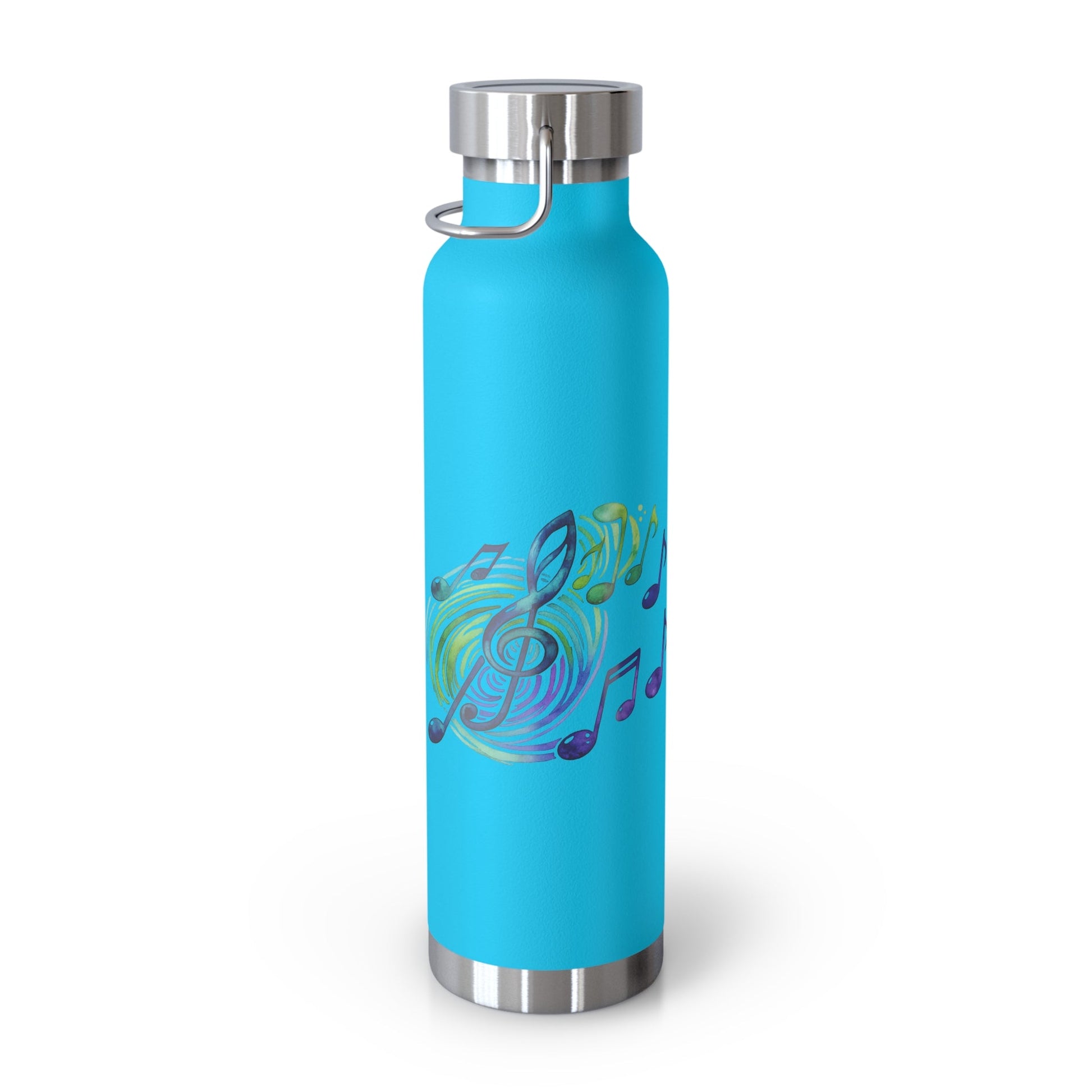 Musical Notes Insulated Flask | Stainless Steel Water Bottle | Music Lover Gift | Vacuum Flask for Singers, Musicians & Music Fans - SJM Print Store
