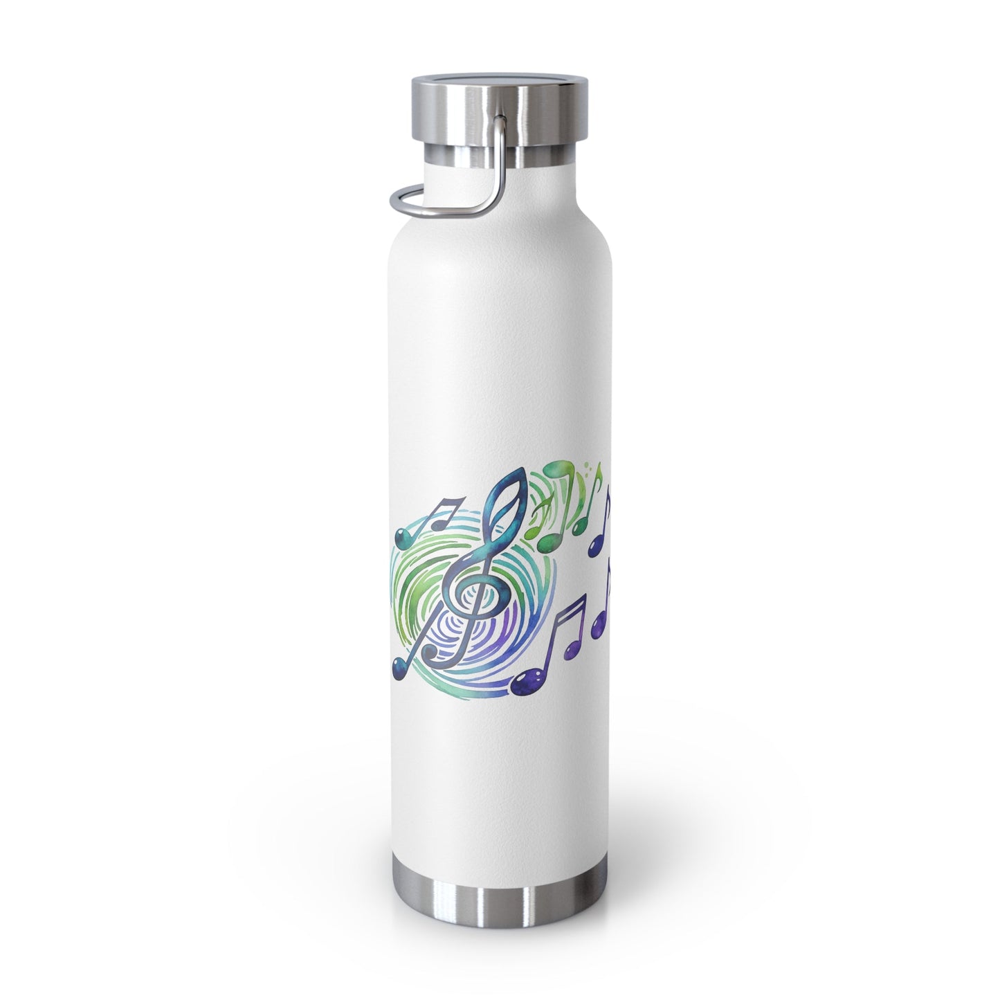 Musical Notes Insulated Flask | Stainless Steel Water Bottle | Music Lover Gift | Vacuum Flask for Singers, Musicians & Music Fans - SJM Print Store
