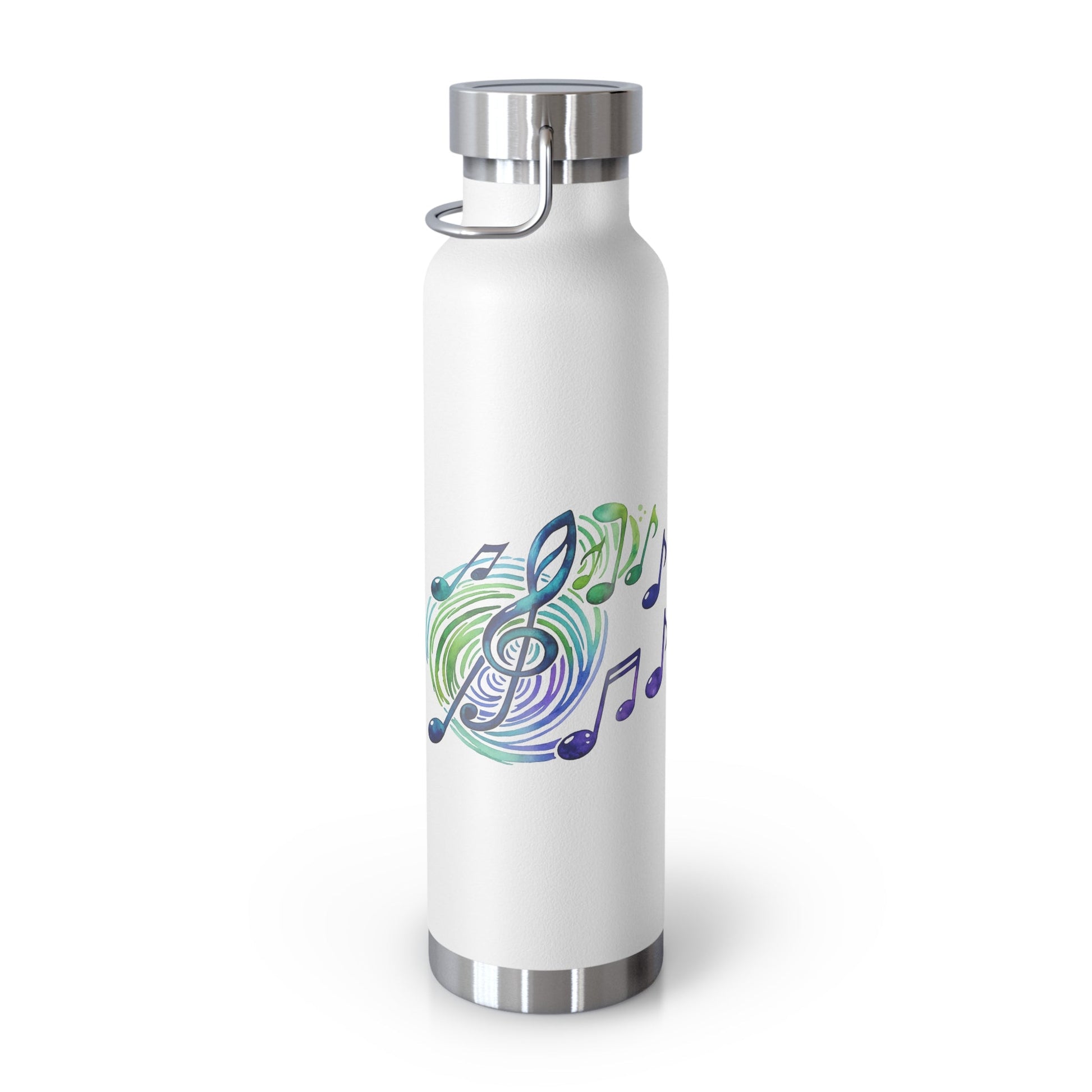 Musical Notes Insulated Flask | Stainless Steel Water Bottle | Music Lover Gift | Vacuum Flask for Singers, Musicians & Music Fans - SJM Print Store