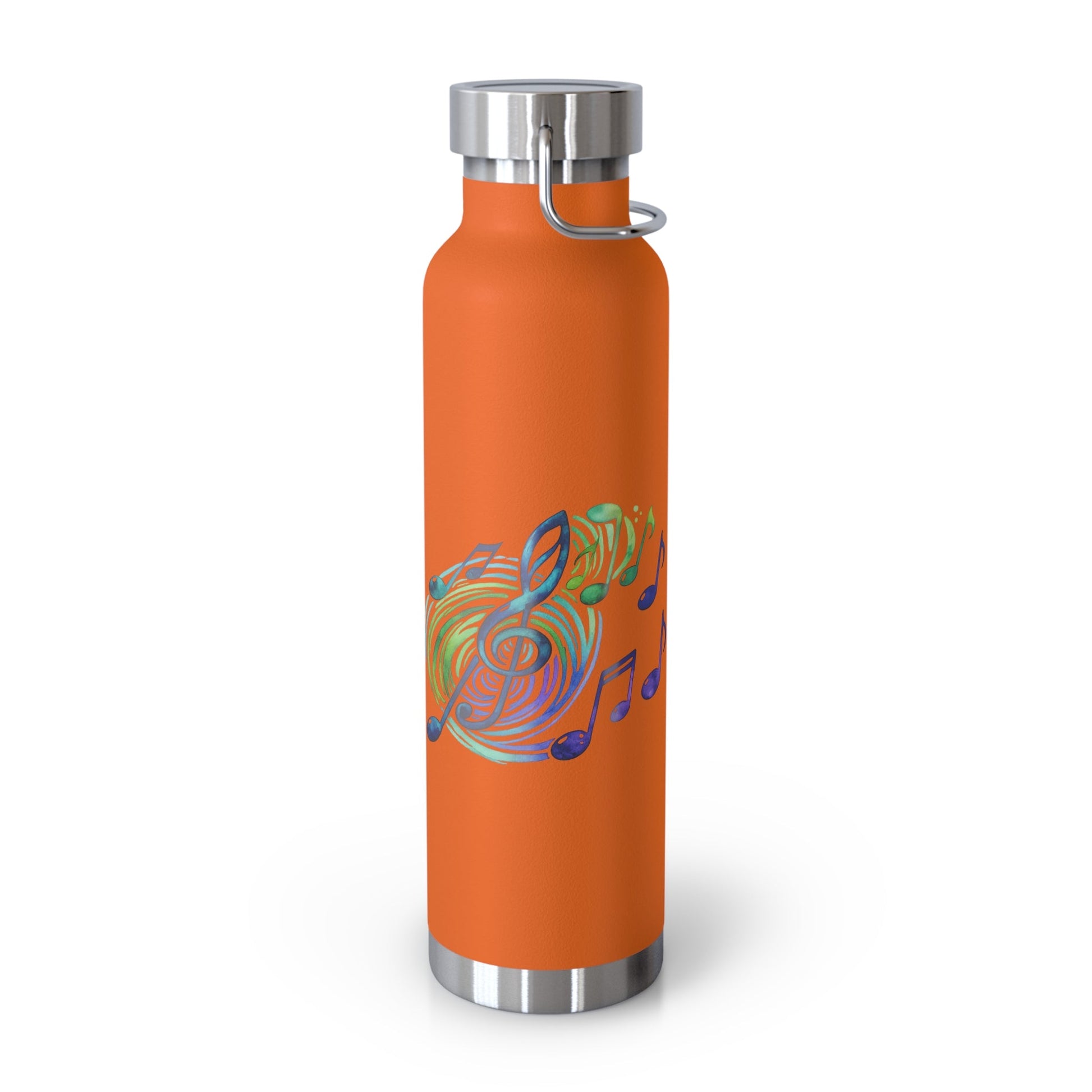 Musical Notes Insulated Flask | Stainless Steel Water Bottle | Music Lover Gift | Vacuum Flask for Singers, Musicians & Music Fans - SJM Print Store