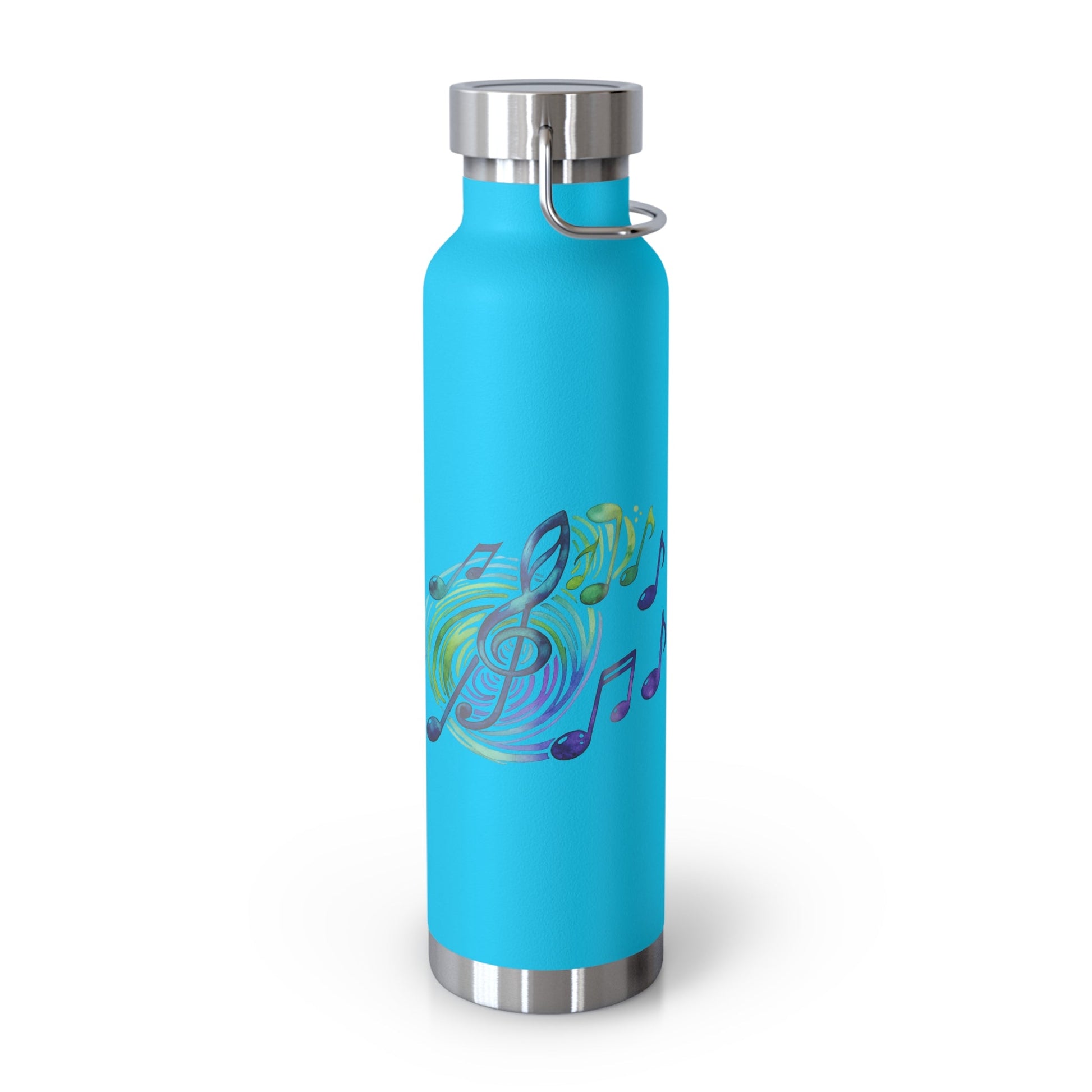 Musical Notes Insulated Flask | Stainless Steel Water Bottle | Music Lover Gift | Vacuum Flask for Singers, Musicians & Music Fans - SJM Print Store