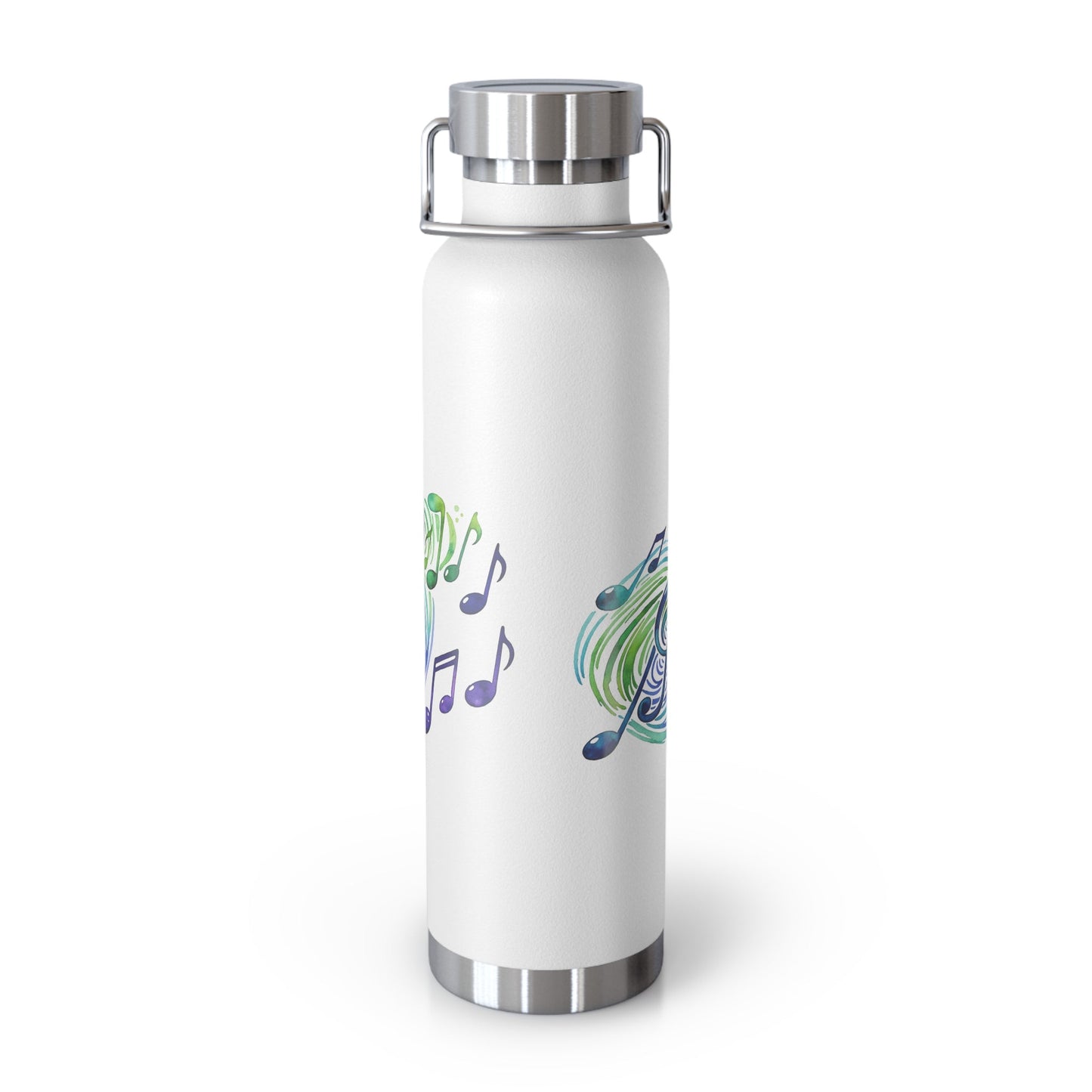 Musical Notes Insulated Flask | Stainless Steel Water Bottle | Music Lover Gift | Vacuum Flask for Singers, Musicians & Music Fans - SJM Print Store