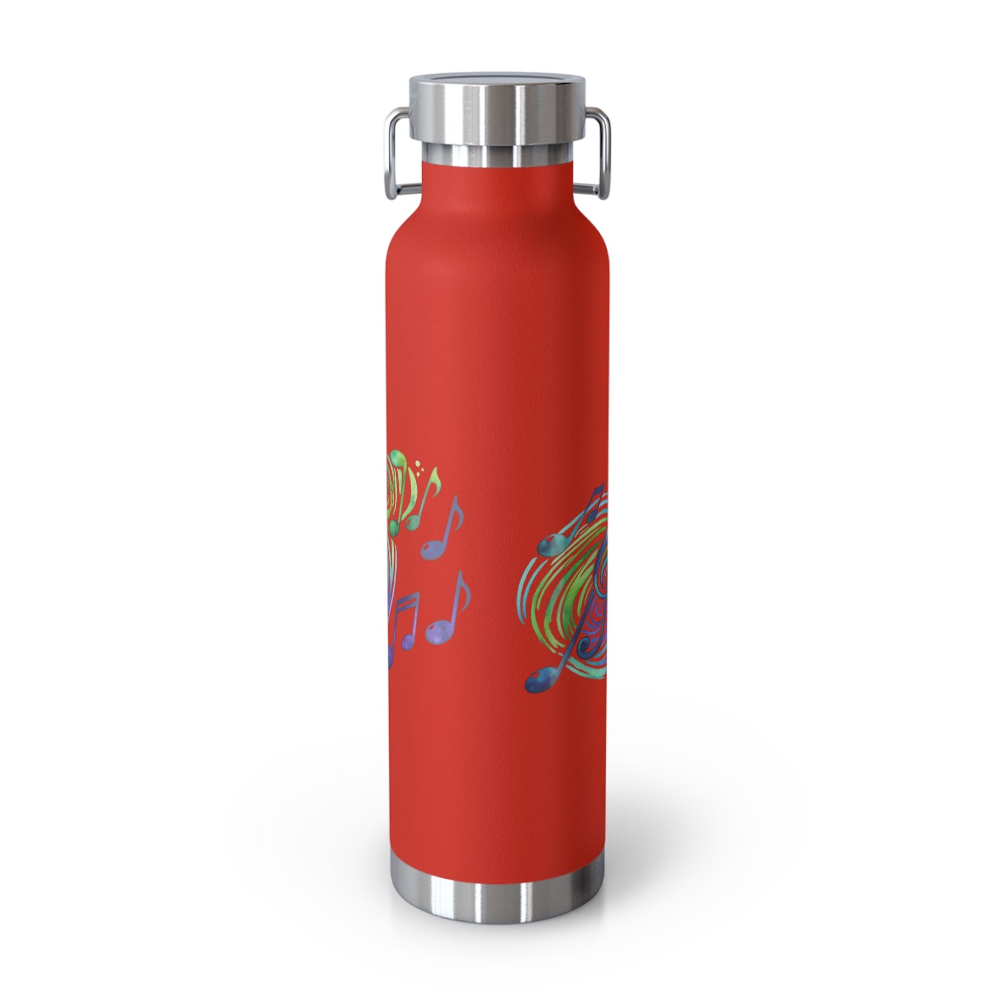 Musical Notes Insulated Flask | Stainless Steel Water Bottle | Music Lover Gift | Vacuum Flask for Singers, Musicians & Music Fans - SJM Print Store