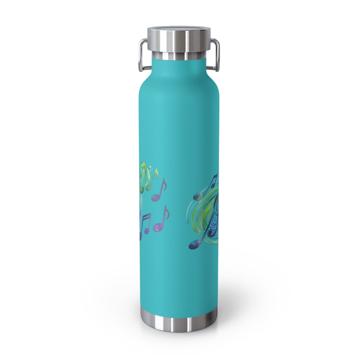 Musical Notes Insulated Flask | Stainless Steel Water Bottle | Music Lover Gift | Vacuum Flask for Singers, Musicians & Music Fans - SJM Print Store