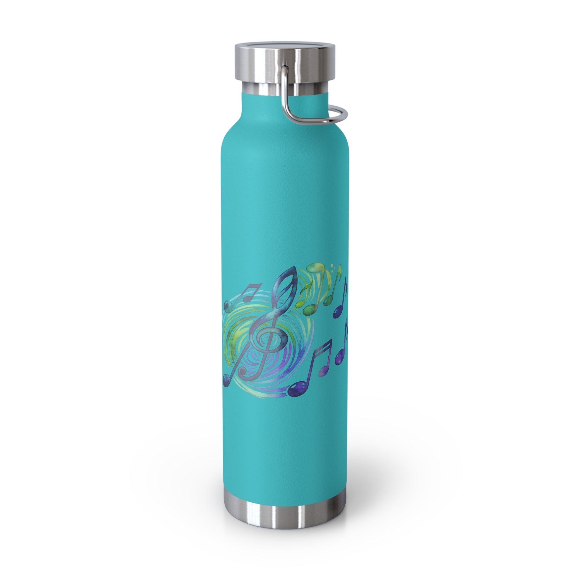 Musical Notes Insulated Flask | Stainless Steel Water Bottle | Music Lover Gift | Vacuum Flask for Singers, Musicians & Music Fans - SJM Print Store