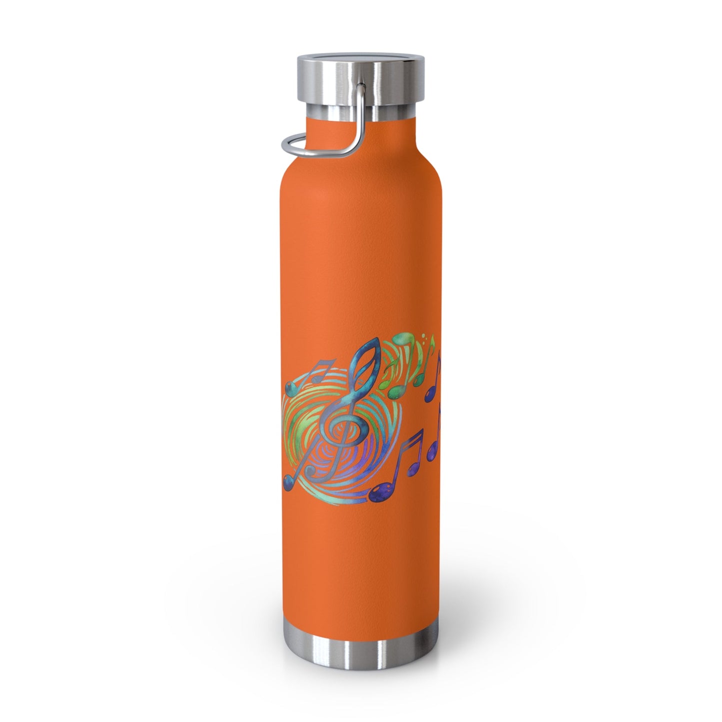 Musical Notes Insulated Flask | Stainless Steel Water Bottle | Music Lover Gift | Vacuum Flask for Singers, Musicians & Music Fans - SJM Print Store
